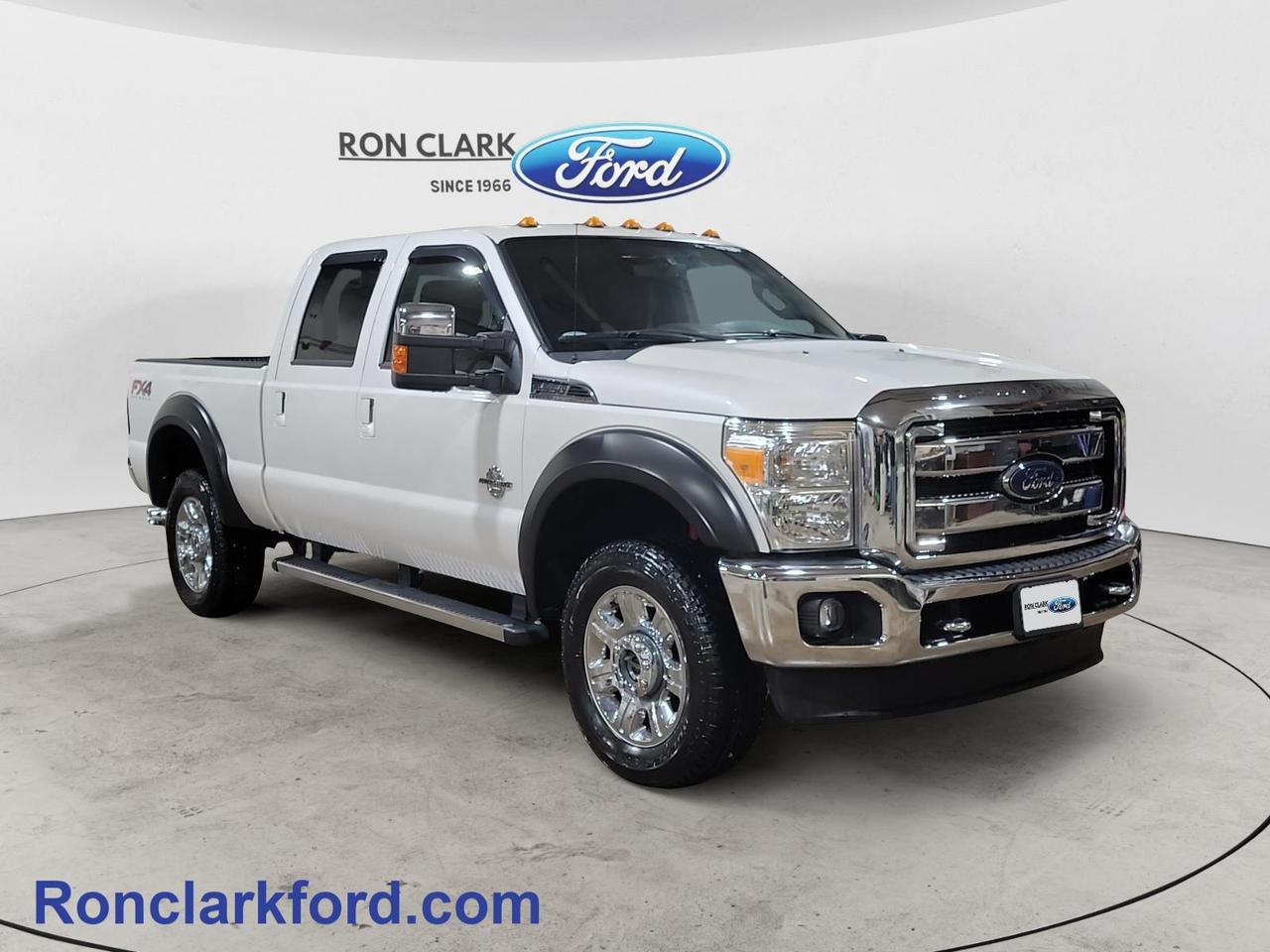 This pre-owned 2016 Ford F-350 Lariat Crew Cab, finished in stunning White Platinum Tri-Coat with a black leather interior, delivers an exceptional combination of power, luxury, and capability. Under the hood, it features the proven 6.7L Power Stroke V8 diesel engine paired with a 6-speed automatic transmission, offering impressive performance for both work and everyday driving. Equipped with the Lariat Ultimate Package and Lariat Chrome Package, this truck provides a premium driving experience with features like heated and cooled front seats, heated rear seats, a power slide moonroof, and a Sony audio system. Convenience is enhanced with PowerCode remote start, a universal garage door opener, and a rear sliding window. Built to handle tough jobs, it includes the FX4 Off-Road Package, Snow Plow Package, and 5th Wheel Prep Package, along with a trailer tow package featuring an integrated trailer brake controller and PowerScope telescopic trailer tow mirrors for confident hauling. Additional features such as a tough bed spray-in bedliner, heavy-duty alternator, and all-weather floor mats round out this well-equipped and versatile heavy-duty truck.Come to the dealer you can trust. 60 years and counting Ron Clark Ford & Jayco RV is known for great value and being best in customer service! We serve and deliver all over Ontario including destinations such as Wyoming, Petrolia, Sarnia, London, Guelph, Kitchener-Waterloo, Hamilton, GTA, Ottawa & Chatham-Kent. Call or visit us at RON CLARK FORD & JAYCO RV to view and test drive today! RON CLARK FORD where else!!