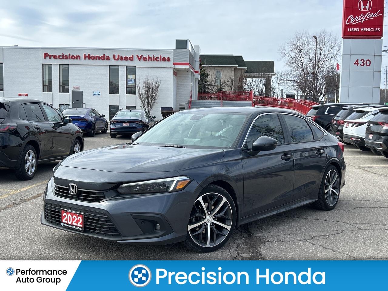 2022 Honda Civic Sedan Touring Leather  Navigation  Sunroof  CarPlay Photo0