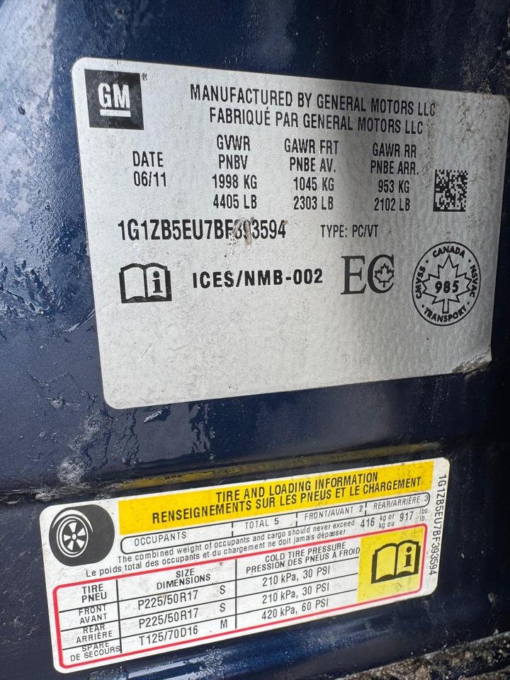 2011 Chevrolet Malibu LS, AUTO, SEDAN, TRADE IN, AS IS SPECIAL Photo