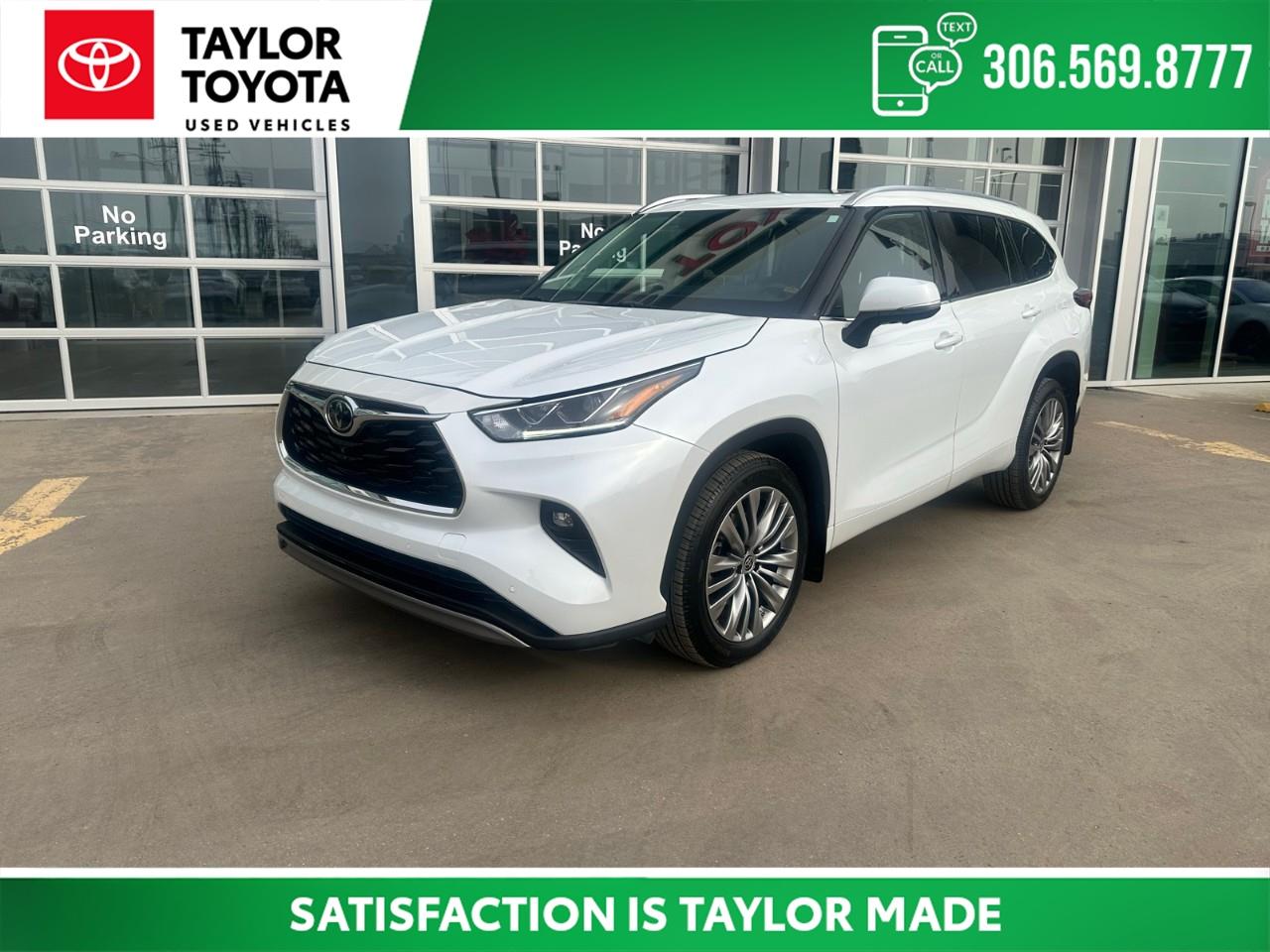 Used 2023 Toyota Highlander Limited AWD - PLATINUM 7-PASSENGER WITH 2ND ROW CAPTAIN CHAIRS for sale in Regina, SK