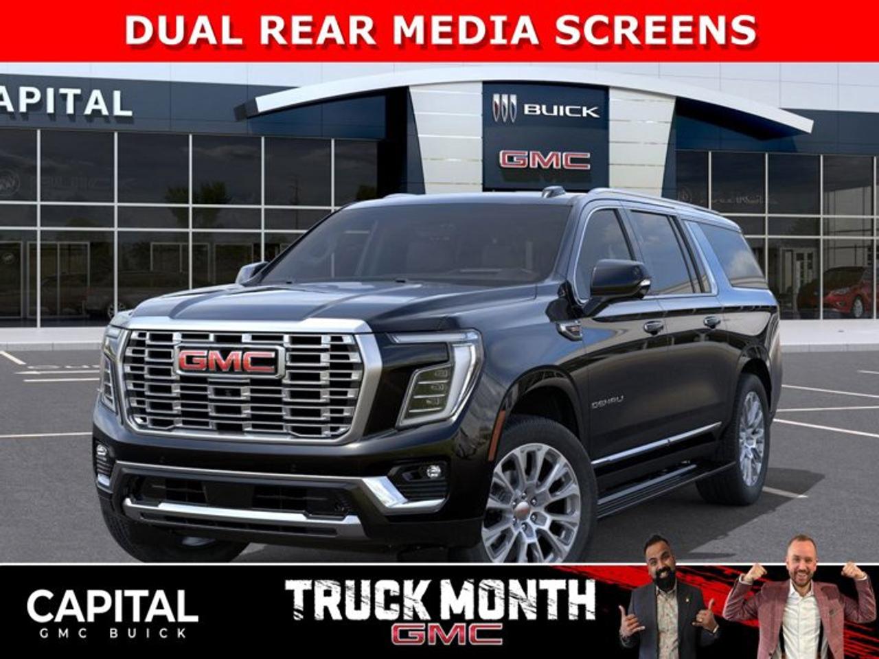 The Redesigned and Fully Loaded DENALI XL comes equipped with options like the The Denali Reserve Package, Panoramic Sunroof Power Assist Steps, Heated and Cooled Seats, Air Suspension, Dual Display Rear Media Screens, 15 Inch heads-up display, Super Cruise Handsfree Driving, 360 CAM, Rear Streaming Mirror, Magnetic Ride Control, MASSIVE 16.8 Inch Horizontal Touchscreen, Max Trailering Package and so much more.... Come and experience it for yourself at CAPITAL GMC BUICKAsk for the Internet Department for more information or book your test drive today! Text 825-445-0521 for fast answers at your fingertips!AMVIC Licensed Dealer - Licence Number B1044900Disclaimer: All prices are plus taxes and include all cash credits and loyalties. See dealer for details. AMVIC Licensed Dealer # B1044900