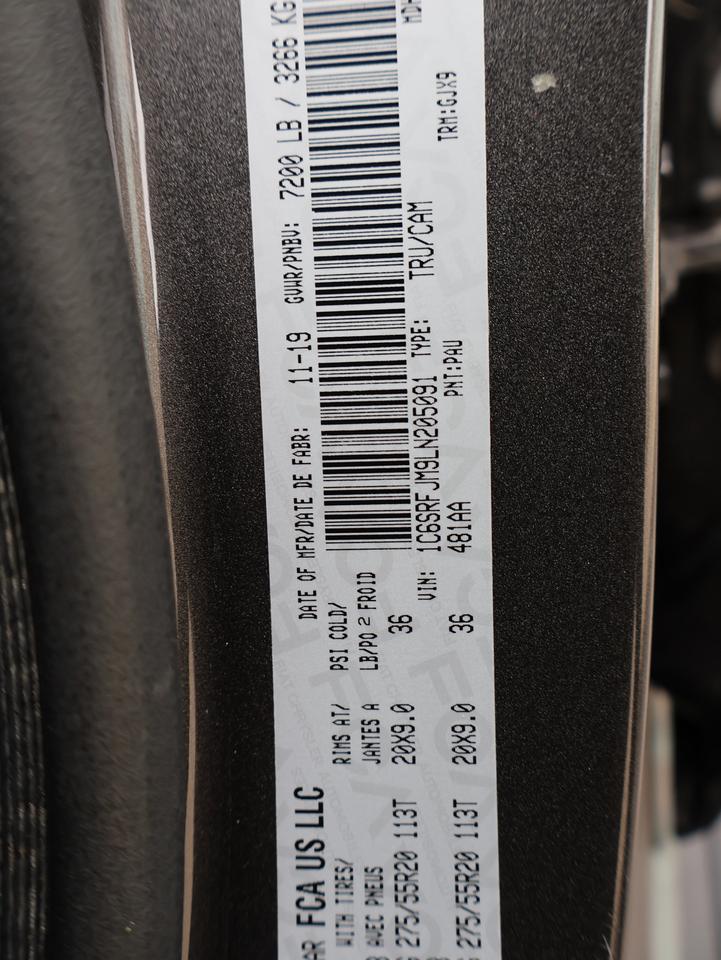 2020 RAM 1500 LARAMIE CREW DESIEL CERTIFIED 4WD *1 OWNER*ACCIDENT FREE* CAMERA NAV BLUETOOTH LEATHER HEATED SEATS CRUISE ALLOYS Photo