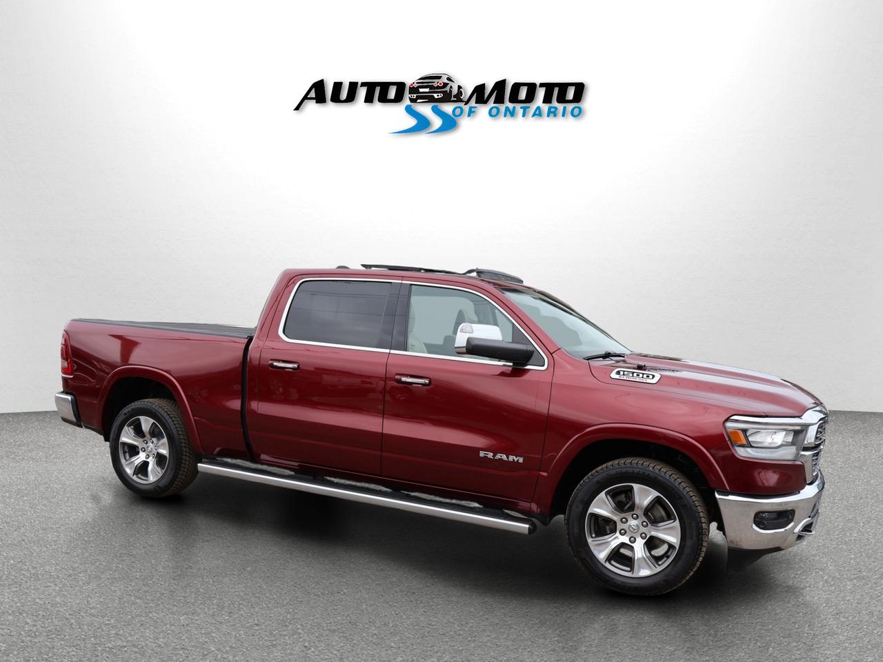 2020 RAM 1500 LARAMIE CREW DESIEL CERTIFIED 4WD *1 OWNER* CAMERA NAV BLUETOOTH LEATHER HEATED SEATS PANO ROOF CRUISE ALLOY S Photo