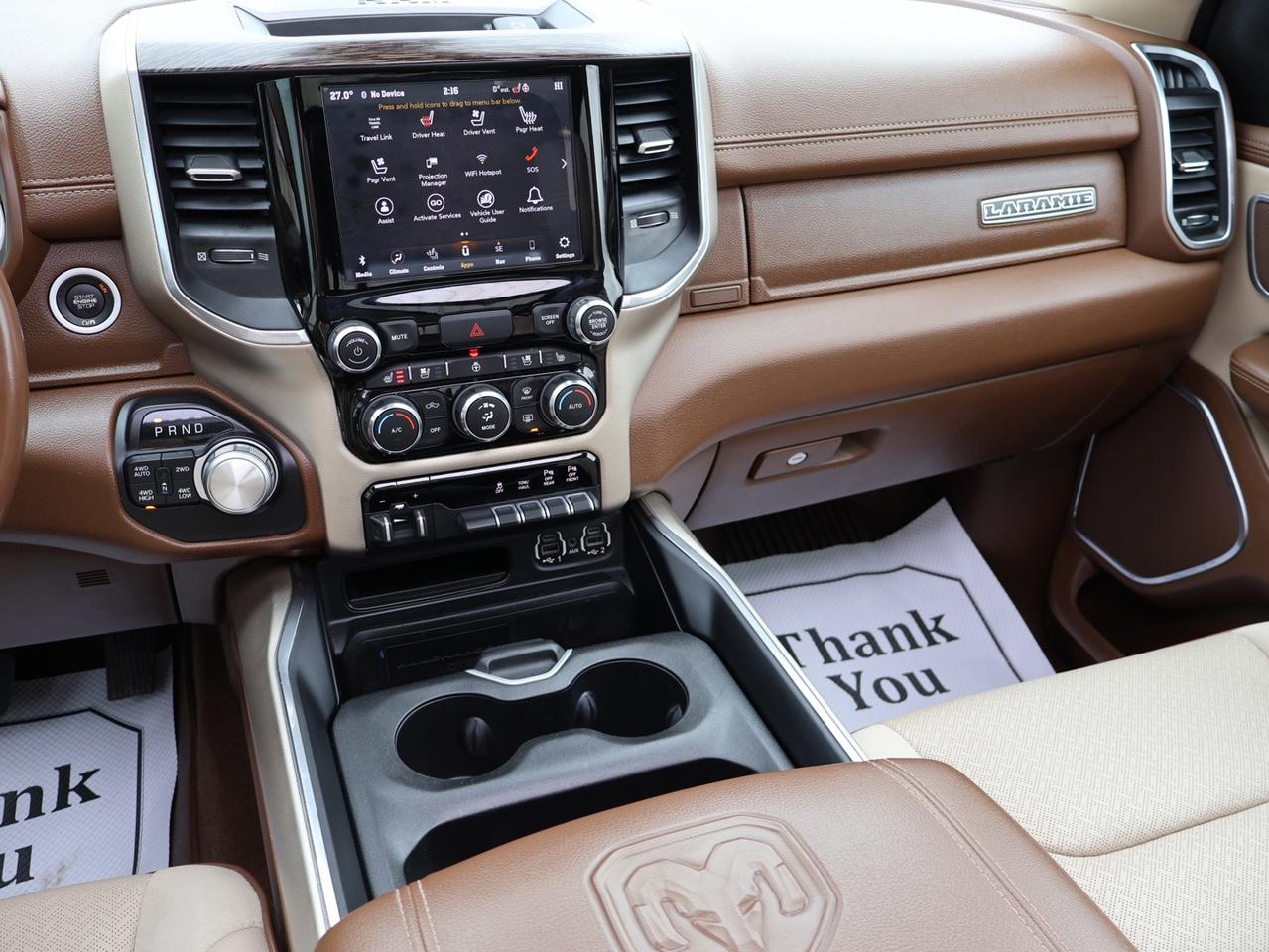 2020 RAM 1500 LARAMIE CREW DESIEL CERTIFIED 4WD *1 OWNER* CAMERA NAV BLUETOOTH LEATHER HEATED SEATS PANO ROOF CRUISE ALLOY S Photo