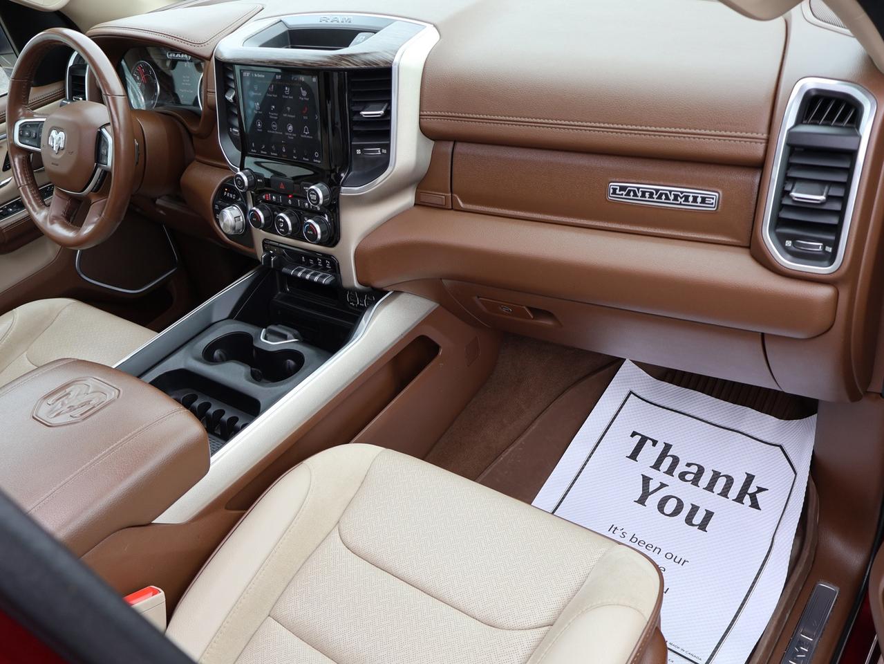 2020 RAM 1500 LARAMIE CREW DESIEL CERTIFIED 4WD *1 OWNER* CAMERA NAV BLUETOOTH LEATHER HEATED SEATS PANO ROOF CRUISE ALLOY S Photo