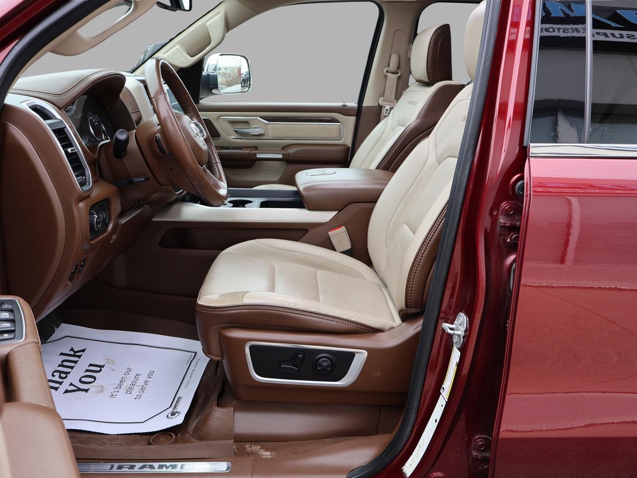 2020 RAM 1500 LARAMIE CREW DESIEL CERTIFIED 4WD *1 OWNER* CAMERA NAV BLUETOOTH LEATHER HEATED SEATS PANO ROOF CRUISE ALLOY S Photo