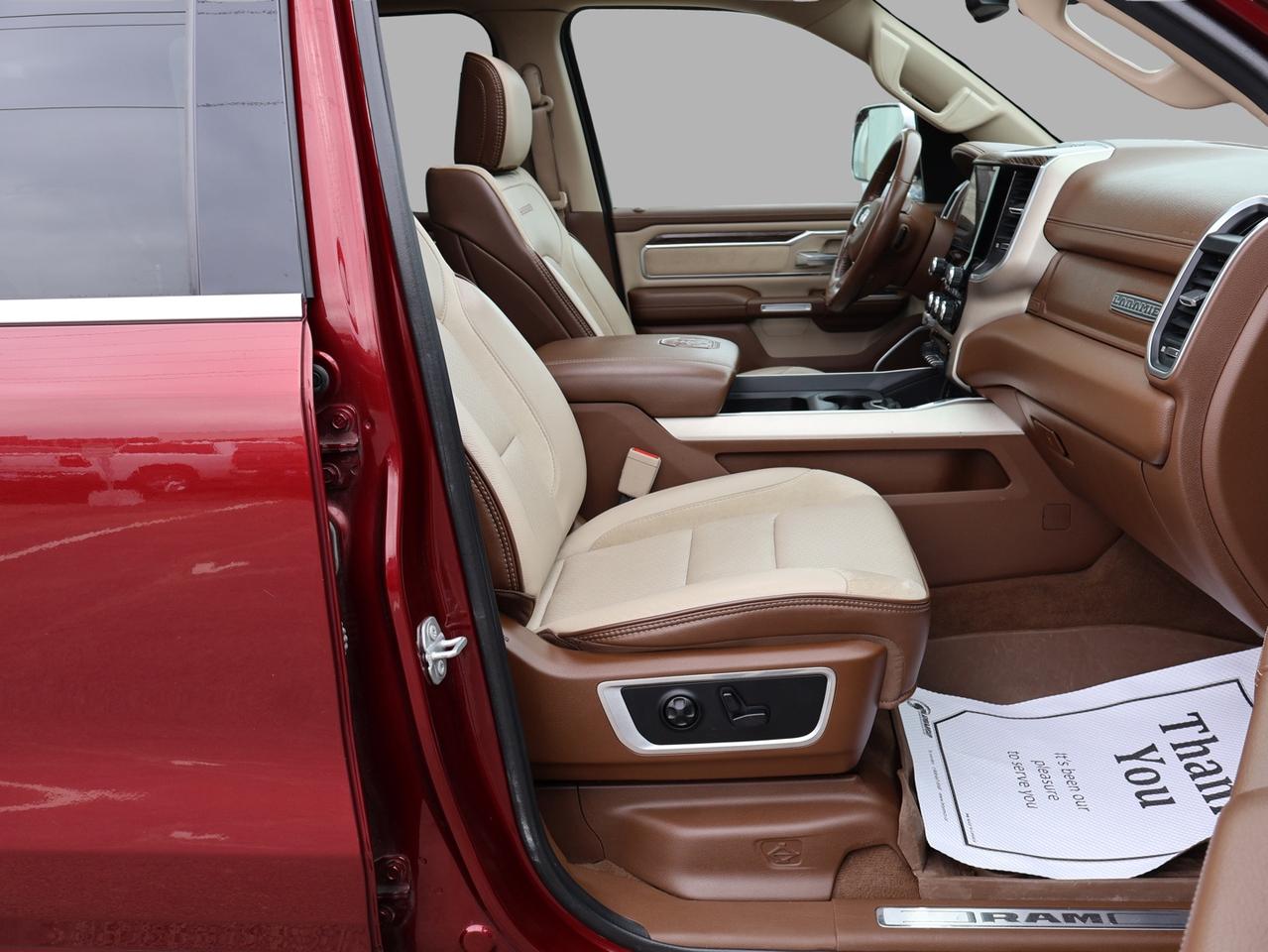 2020 RAM 1500 LARAMIE CREW DESIEL CERTIFIED 4WD *1 OWNER* CAMERA NAV BLUETOOTH LEATHER HEATED SEATS PANO ROOF CRUISE ALLOY S Photo