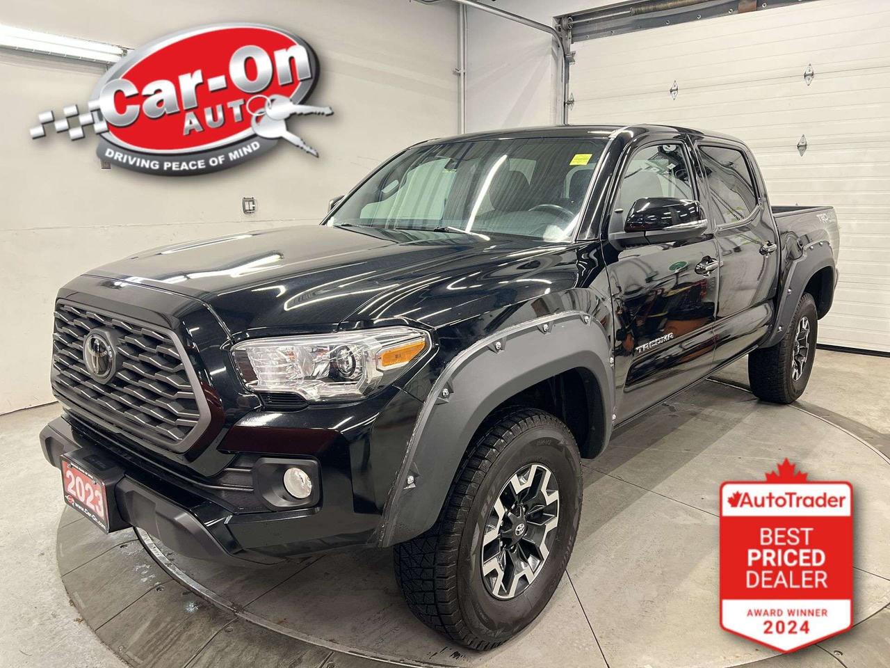 TRD-OFF ROAD DOUBLE CAB 4X4 W/ 3.5L V6!! Heated seats, Android Auto/ Apple CarPlay, navigation, 16-inch alloys, adaptive cruise control, pre-collision system, lane departure warning, backup camera, tow package, 5-foot box w/ bedliner, 400w AC outlet, dual-zone climate control, keyless entry w/ push start, power seat, power windows, power mirrors, power locks, automatic headlights w/ auto highbeams, Bluetooth and Sirius XM!!