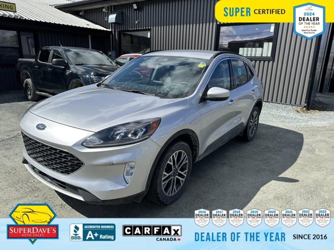 Meet the 2020 Ford Escape SEL   a Super Certified SUV that blends confident all-weather capability with smart, comfortable features, all for $21,895. With 99,977 km on the clock, this Escape is ready for daily drives and weekend adventures backed by an included warranty for added peace of mind (extended warranties also available). Stop by our location to see why this one stands out.<br><p>THE SUPER DAVES ADVANTAGE</p> <p>BUY REMOTE - No need to visit the dealership. Through email, text, or a phone call, you can complete the purchase of your next vehicle all without leaving your house!</p> <p>DELIVERED TO YOUR DOOR - Your new car, delivered straight to your door! When buying your car with Super Daves, well arrange a fast and secure delivery. Just pick a time that works for you and well bring you your new wheels!</p> <p>PEACE OF MIND WARRANTY - Every vehicle we sell comes backed with a warranty so you can drive with confidence.</p> <p>EXTENDED COVERAGE - Get added protection on your new car and drive confidently with our selection of competitively priced extended warranties.</p> <p>WE ACCEPT TRADES - We&rsquo;ll accept your trade for top dollar! We&rsquo;ll assess your trade in with a few quick questions and offer a guaranteed value for your ride. We&rsquo;ll even come pick up your trade when we deliver your new car.</p> <p>SUPER CERTIFIED INSPECTION - Every vehicle undergoes an extensive 120 point inspection, that ensure you get a safe, high quality used vehicle every time.</p> <p>FREE CARFAX VEHICLE HISTORY REPORT - If youre buying used, its important to know your cars history. Thats why we provide a free vehicle history report that lists any accidents, prior defects, and other important information that may be useful to you in your decision.</p> <p>METICULOUSLY DETAILED &ndash; Buying used doesn&rsquo;t mean buying grubby. We want your car to shine and sparkle when it arrives to you. Our professional team of detailers will have your new-to-you ride looking new car fresh.</p> <p>(Please note that we make all attempt to verify equipment, trim levels, options, accessories, kilometers and price listed in our ads however we make no guarantees regarding the accuracy of these ads online. Features are populated by VIN decoder from manufacturers original specifications. Some equipment such as wheels and wheels sizes, along with other equipment or features may have changed or may not be present. We do not guarantee a vehicle manual, manuals can be typically found online in the rare event the vehicle does not have one. Please verify all listed information with our dealership in person before purchase. The sale price does not include any ongoing subscription based services such as Satellite Radio. Any software or hardware updates needed to run any of these systems would also be the responsibility of the client. All listed payments are OAC which means On Approved Credit and are estimated without taxes and fees as these may vary from deal to deal, taxes and fees are extra. As these payments are based off our lenders best offering they may be subject to change without notice. Please ensure this vehicle is ready to be viewed at the dealership by making an appointment with our sales staff. We cannot guarantee this vehicle will be on premises and ready for viewing unless and appointment has been made.)</p>