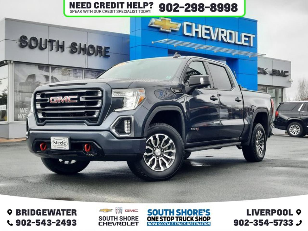 Recent Arrival! Odometer is 38551 kilometers below market average! Dark Sky Metallic 2022 GMC Sierra 1500 Limited AT4 For Sale, Bridgewater 4WD 10-Speed Automatic 3.0L I6 Clean Car Fax, 10-Way Power Passenger Seat Adjuster w/Lumbar, 220 Amp Alternator, 4.2 Diagonal Colour Display Driver Info Centre, 6 Speakers, ABS brakes, Air Conditioning, Alloy wheels, Block heater, Brake assist, Compass, Deep-Tinted Glass, Delay-off headlights, Driver Memory, Driver vanity mirror, Dual front impact airbags, Electric Rear-Window Defogger, Electronic Stability Control, Exterior Parking Camera Rear, Floor-Mounted Centre Console, Front anti-roll bar, Front Bucket Seats, Front dual zone A/C, Front fog lights, Front reading lights, Front wheel independent suspension, Fully automatic headlights, HD Rear Vision Camera, Heated front seats, Heated steering wheel, Hill Descent Control, Hitch Guidance, Illuminated entry, In-Vehicle Trailering App, Integrated Trailer Brake Controller, LED Cargo Area Lighting, Occupant sensing airbag, Off-Road Suspension, Power door mirrors, Power driver seat, Power Front Windows w/Driver Express Up/Down, Power passenger seat, Power steering, Power windows, Premium audio system: Premium GMC Infotainment System, Radio data system, Rear step bumper, Rear Wheelhouse Liners, Rear window defroster, Remote keyless entry, Speed-sensing steering, Split folding rear seat, Telescoping steering wheel, Theft Deterrent System (Unauthorized Entry), Tilt steering wheel, Traction control, Trailering Package, Trip computer, Ventilated Driver & Front Passenger Seats, Voltmeter.