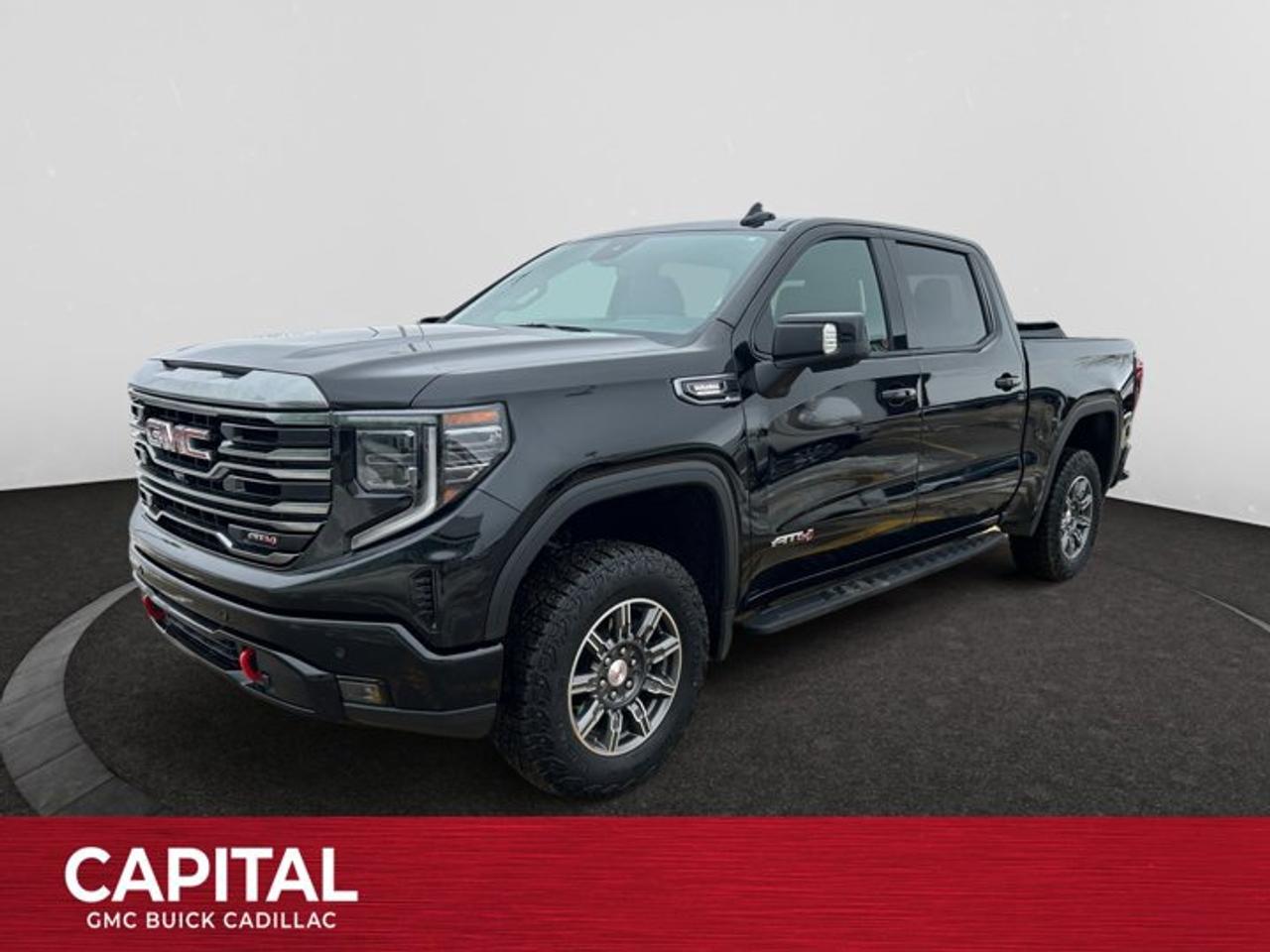 The All New GMC Sierra has been redefined from Hood to Hitch. This 4WD Black Sierra is a Crew Cab Pickup with a Turbocharged Diesel I6 3.0L engine and Jet Black with Kalahari accents interior color. Direct injection, active fuel management, and variable valve timing form the foundation of the EcoTec3 engines. Sierra sets the new standard in truck interiors with triple door seals, thicker insulation, and durable, soft-touch instrument panel materials. Attention to detail and quality makes the Sierra stand out. New dual density foam seat cushions improve comfort and reduce wrinkling with age. Rear seating space has improved with larger rear doors to provide ease of entry and exit.The Sierra is set apart with details such as standard halogen projector headlights and integrated corner steps. The new Sierra makes more use of High Strength steel in its fully boxed hydroformed frame than previous generations, with 2/3s of the Cab using High-Strength Steel. Larger axles and shear body mounts further reduce vibration and deliver a smoother ride. New, exclusive corrosion-resistant Duralife brake rotors come standard. Sierra is backed by a 60,000 km / 3 year base warranty and a 160,000 km / 5 year Powertrain warranty, the longest in its class. 24/7 Roadside Assistance is included at no extra charge for 5 years or 160,000 km. Drive the Sierra today to see for yourself how it truly has no peer! Check out this vehicles pictures, features, options and specs, and let us know if you have any questions. Helping find the perfect vehicle FOR YOU is our only priority.P.S...Sometimes texting is easier. Text (or call) 306-801-9090 for fast answers at your fingertips!Dealer License #914248Disclaimer: All prices are plus taxes & fees. See dealer for Details. Dealer Permit # 914248