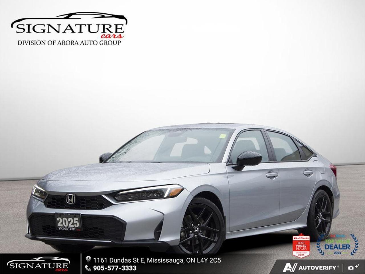 2025 Honda Civic Hybrid Sport No Accident Sunroof Carplay Photo0