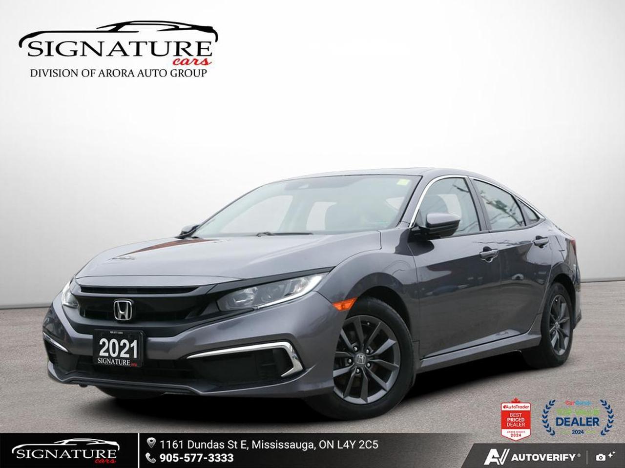 2021 Honda Civic EX No Accident Sunroof Carplay Photo0