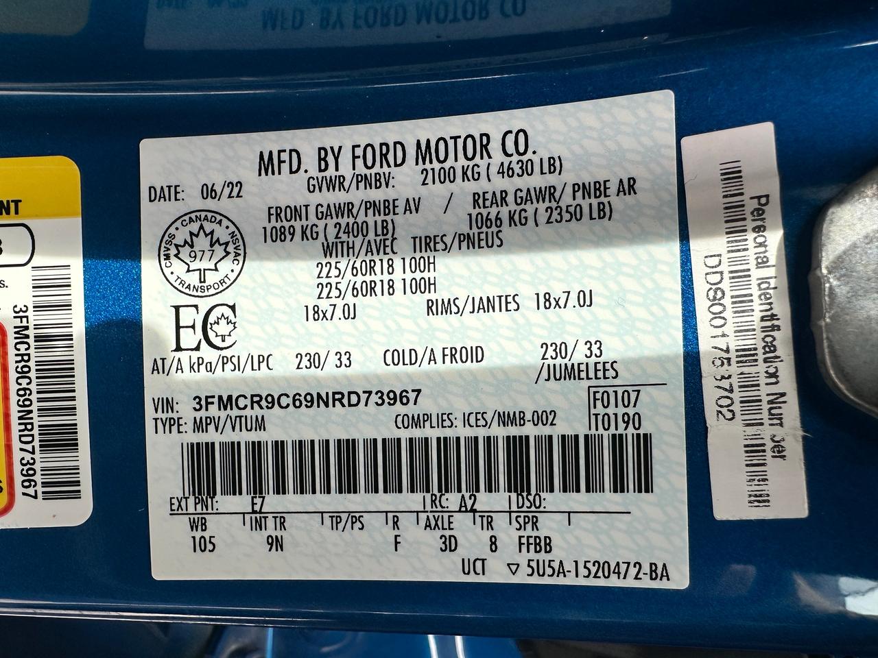 2022 Ford Bronco Sport OuterBanks4X4 HTD-LTHR Sunroof NAV BackupCam XM AC Photo