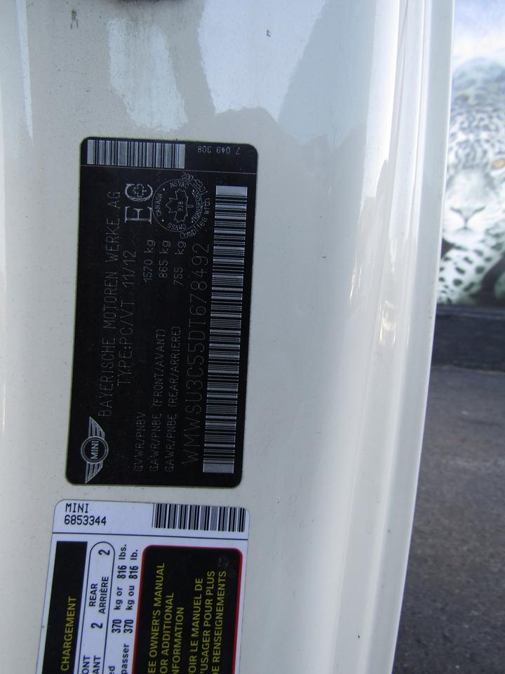2013 MINI Cooper Prem., Pano, Leather, Bluetooth, Cruise Ctrl, *Certified* Photo