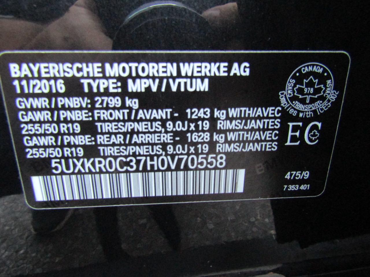 2017 BMW X5 XDrive35i,AWD,Navi,Pano,Leather,Camera*Certified* Photo