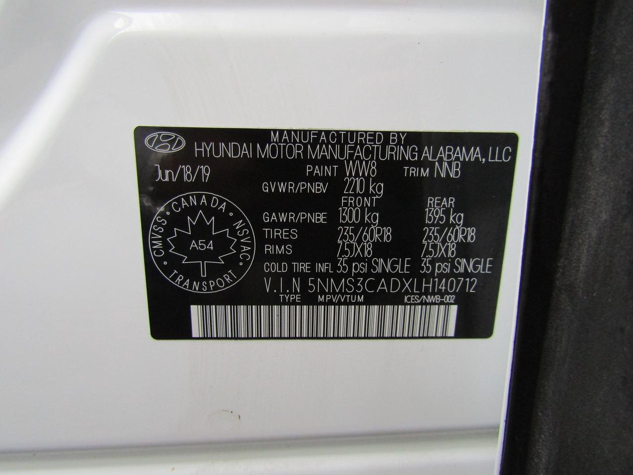 2020 Hyundai Santa Fe HTRAC,AWD,Lane Assist,Blind Spot,Camera*Certified* Photo