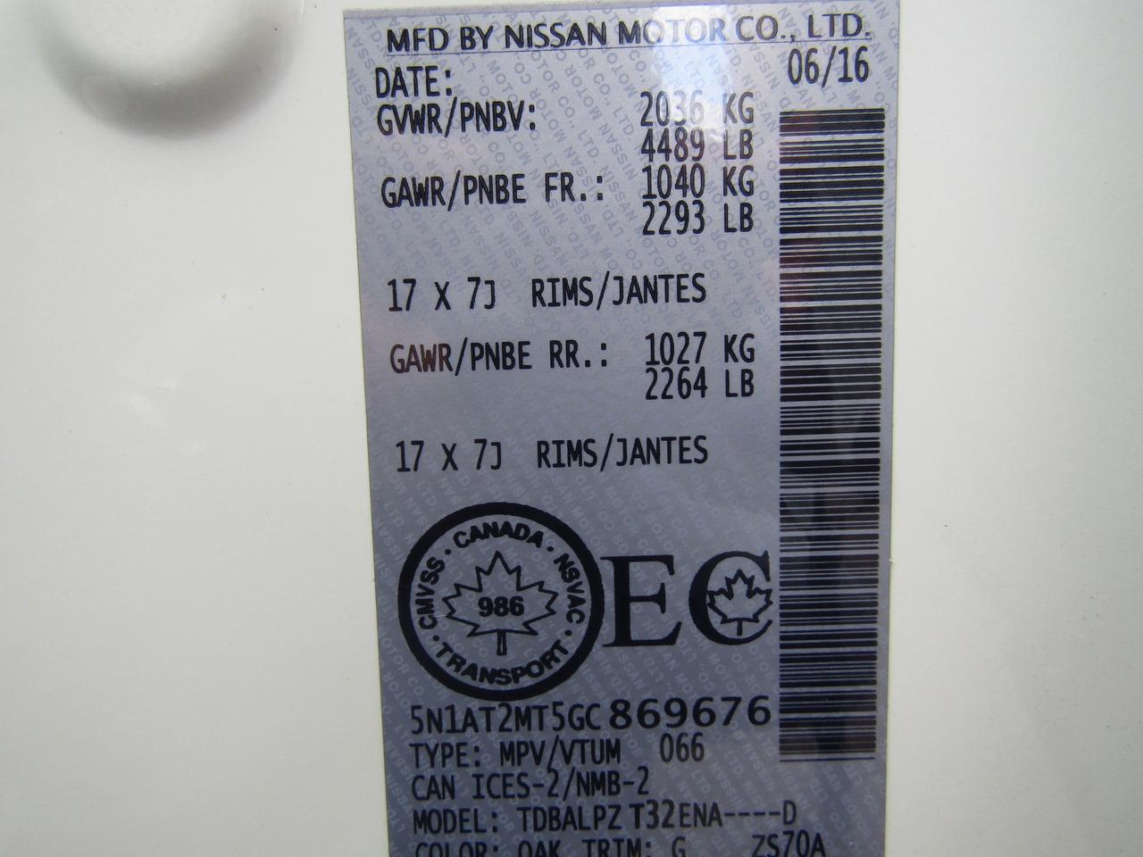 2016 Nissan Rogue SV,Camera,Bluetooth,Heated Seats,Push to Start*Certified* Photo