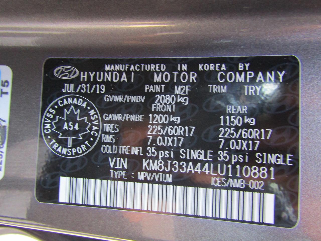 2020 Hyundai Tucson Value,Camera,Lane Assist,Collision Warning,Keyless Entry*Certified* Photo