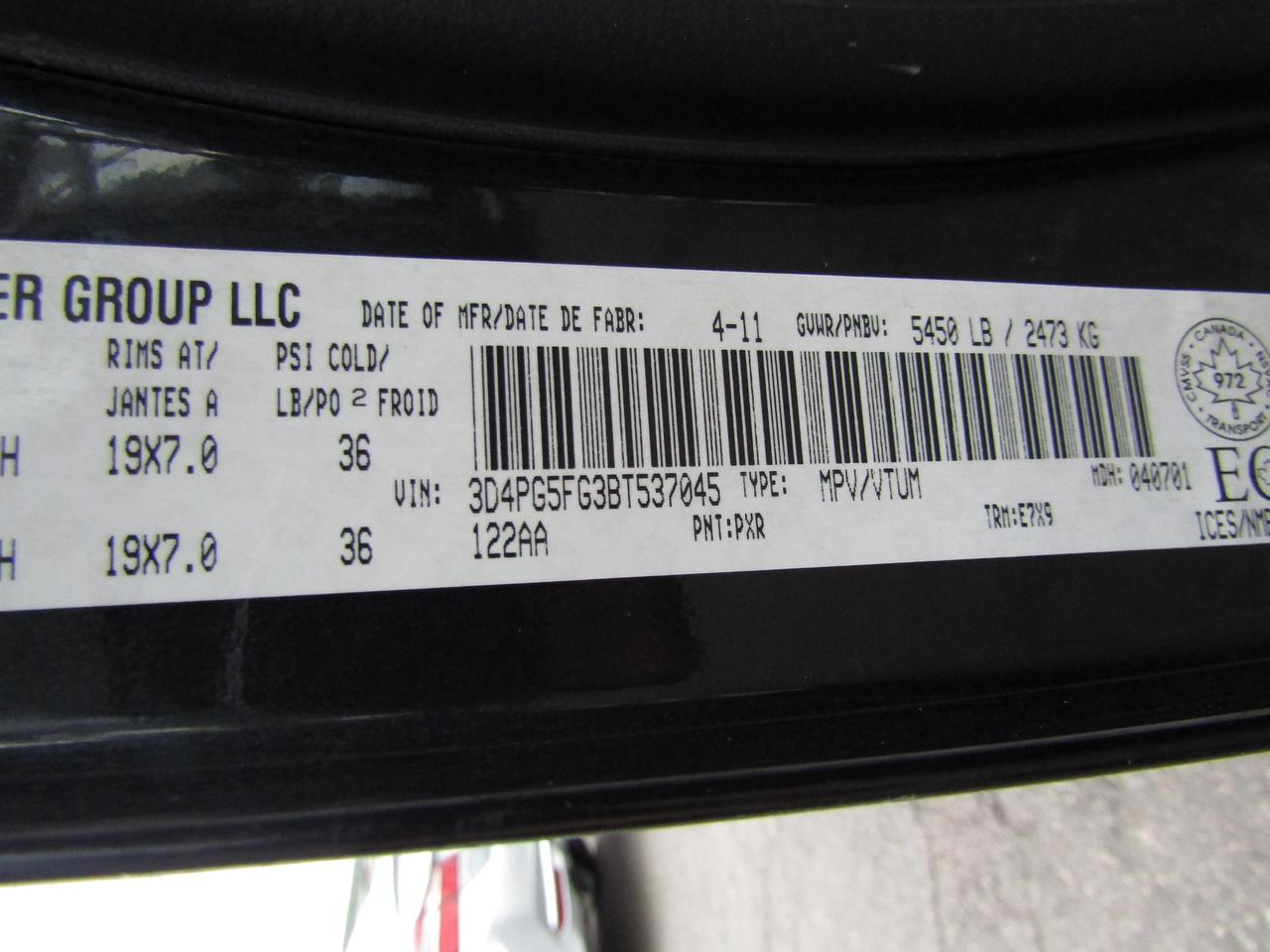 2011 Dodge Journey Crew, 7Pass, Pwr Seats, Alloy ,Bluetooth, Push Button, *AS IS* Photo