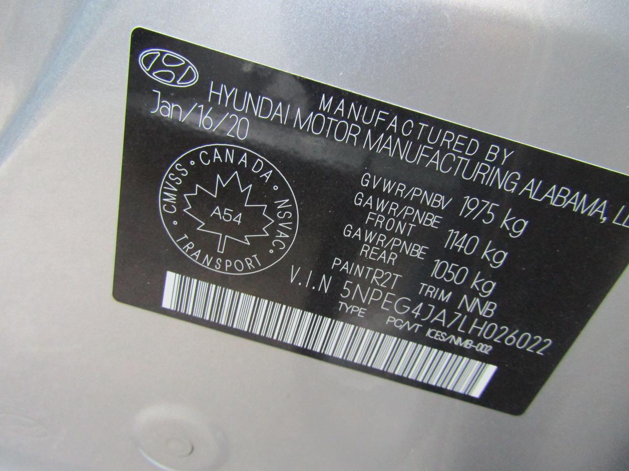 2020 Hyundai Sonata Preferred ,Blind Spot, Lane Assist, Camera, Bluetooth, *Certified* Photo