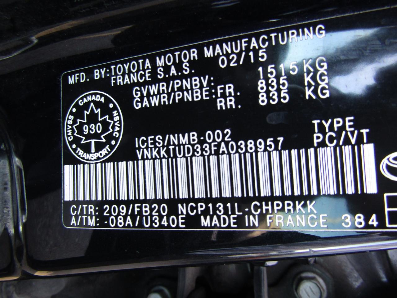 2015 Toyota Yaris LE, Cruise Ctrl, Automatic, Pwr Lock & Windows & Mirror, *Certified* Photo