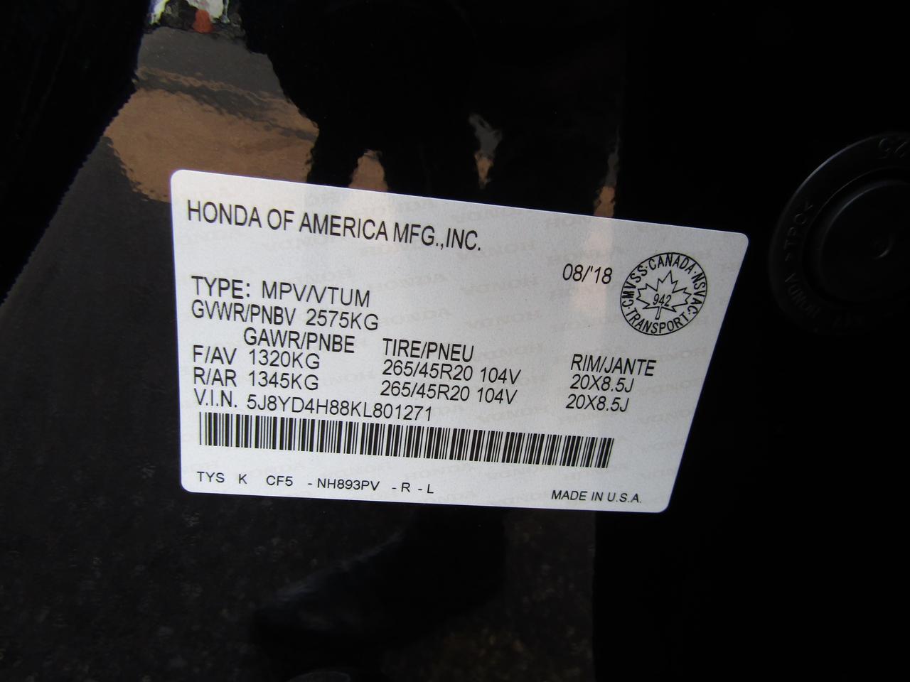 2019 Acura MDX Elite Pkg, Awd, 7Pass, Navi, Sunroof, Leather, *Certified* Photo