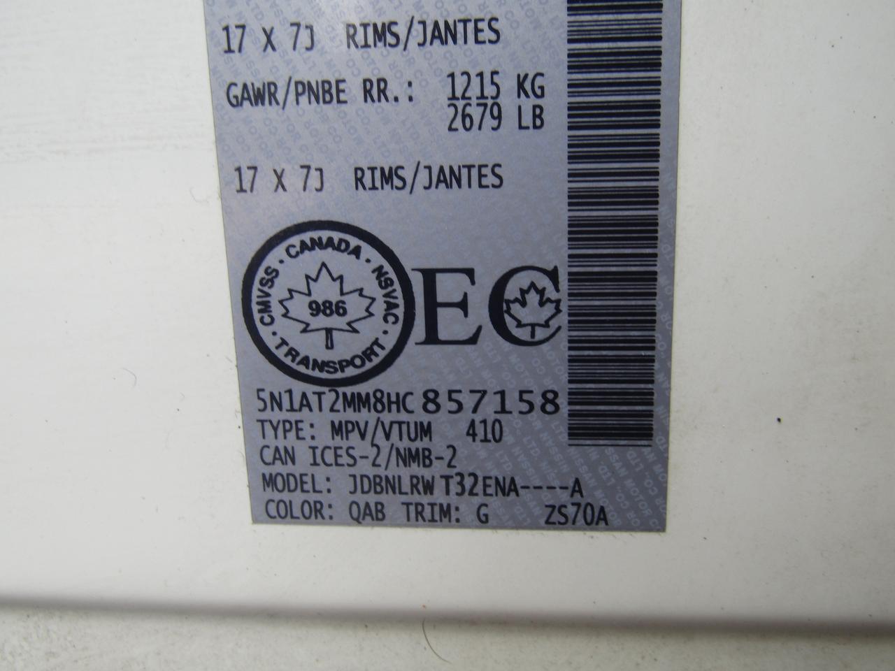 2017 Nissan Rogue SV, 7Pass, AWD, Pano, 360 Camera, Navi, Blind Spots, *Certified* Photo