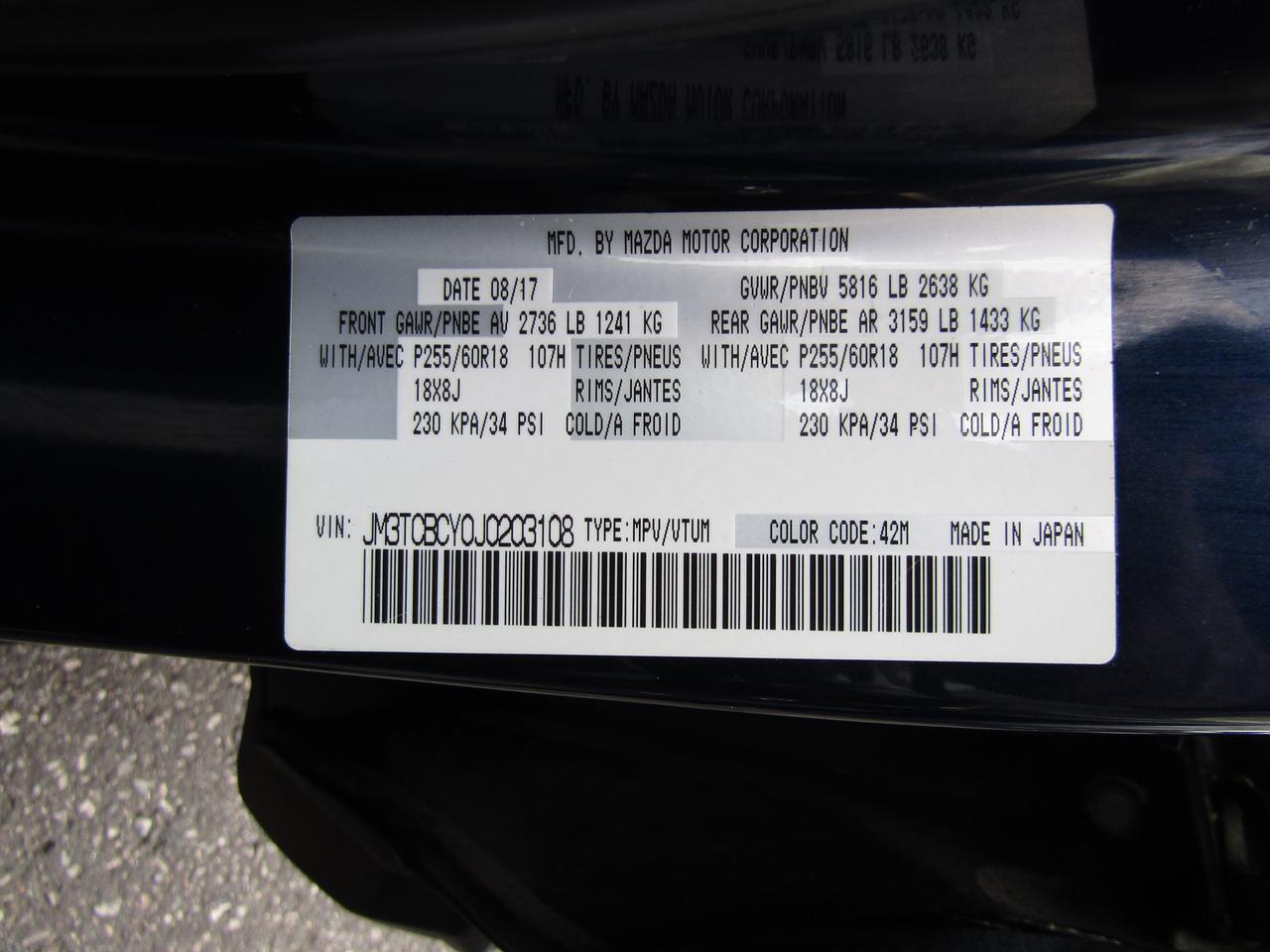 2018 Mazda CX-9 GT, AWD, 7Pass, Sunroof, Camera, Leather, Bluetooth, Alloy, *Certified* Photo