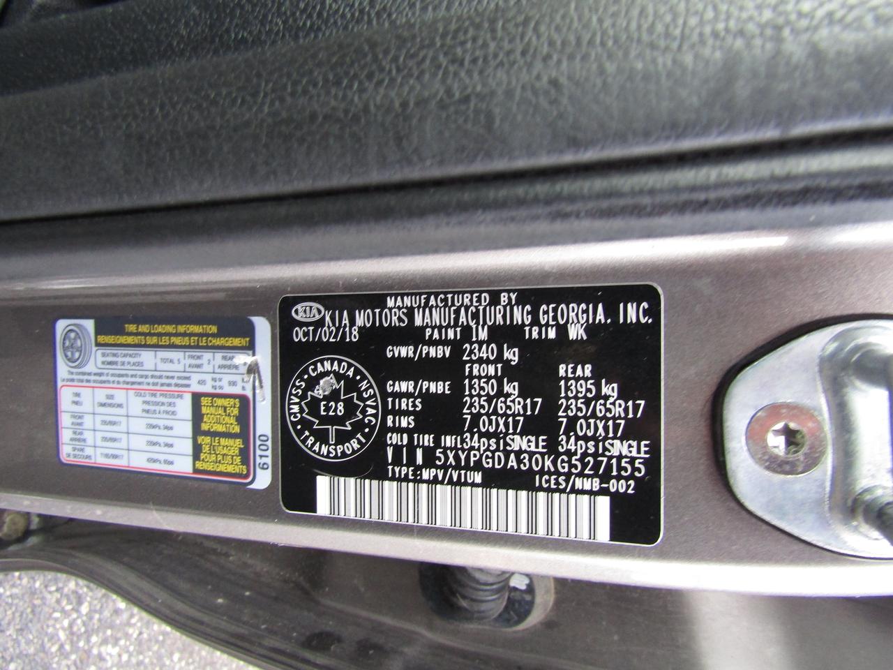 2019 Kia Sorento LX, AWD, Camera, Push To Start, Bluetooth, Alloy, *Certified* Photo