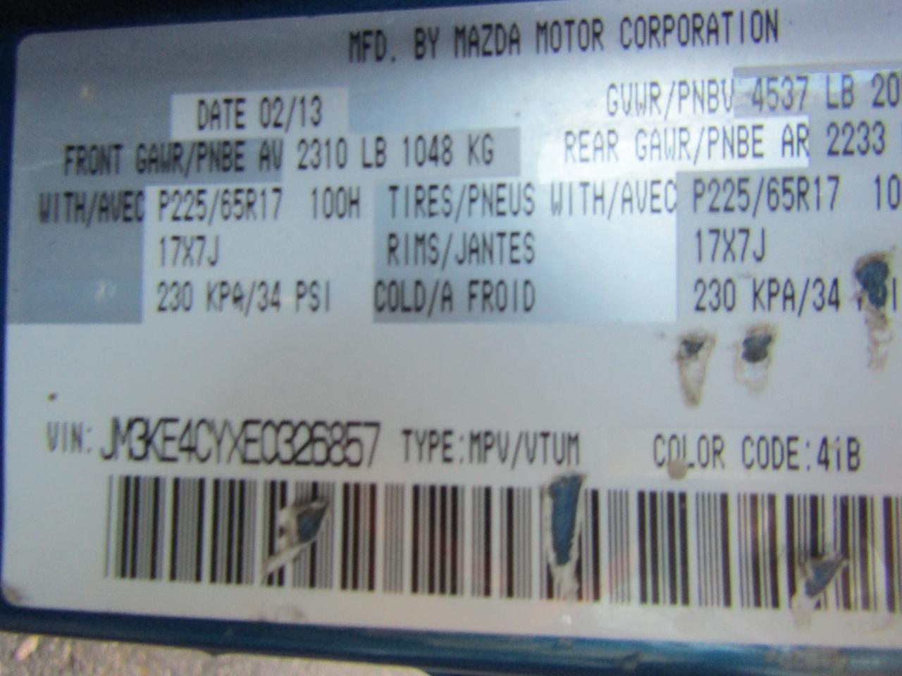 2014 Mazda CX-5 GS Skyactive, Sunroof, Camera, Pwr Seats, Alloy, *AS IS* Photo