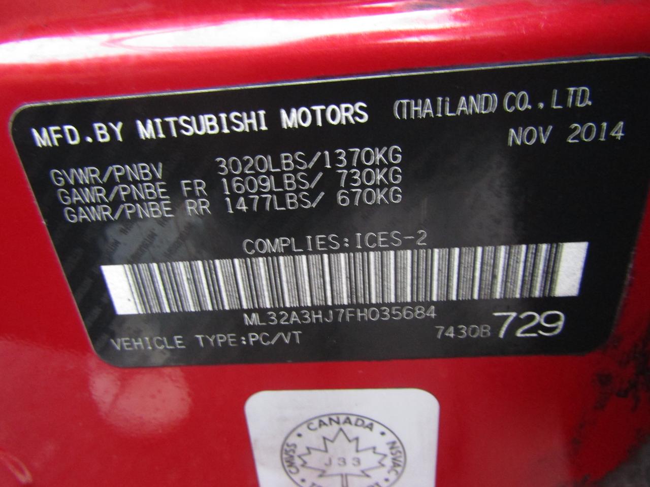 2015 Mitsubishi Mirage ES, Bluetooth, Alloy, Automatic, Pwr Windows, *Certified* Photo
