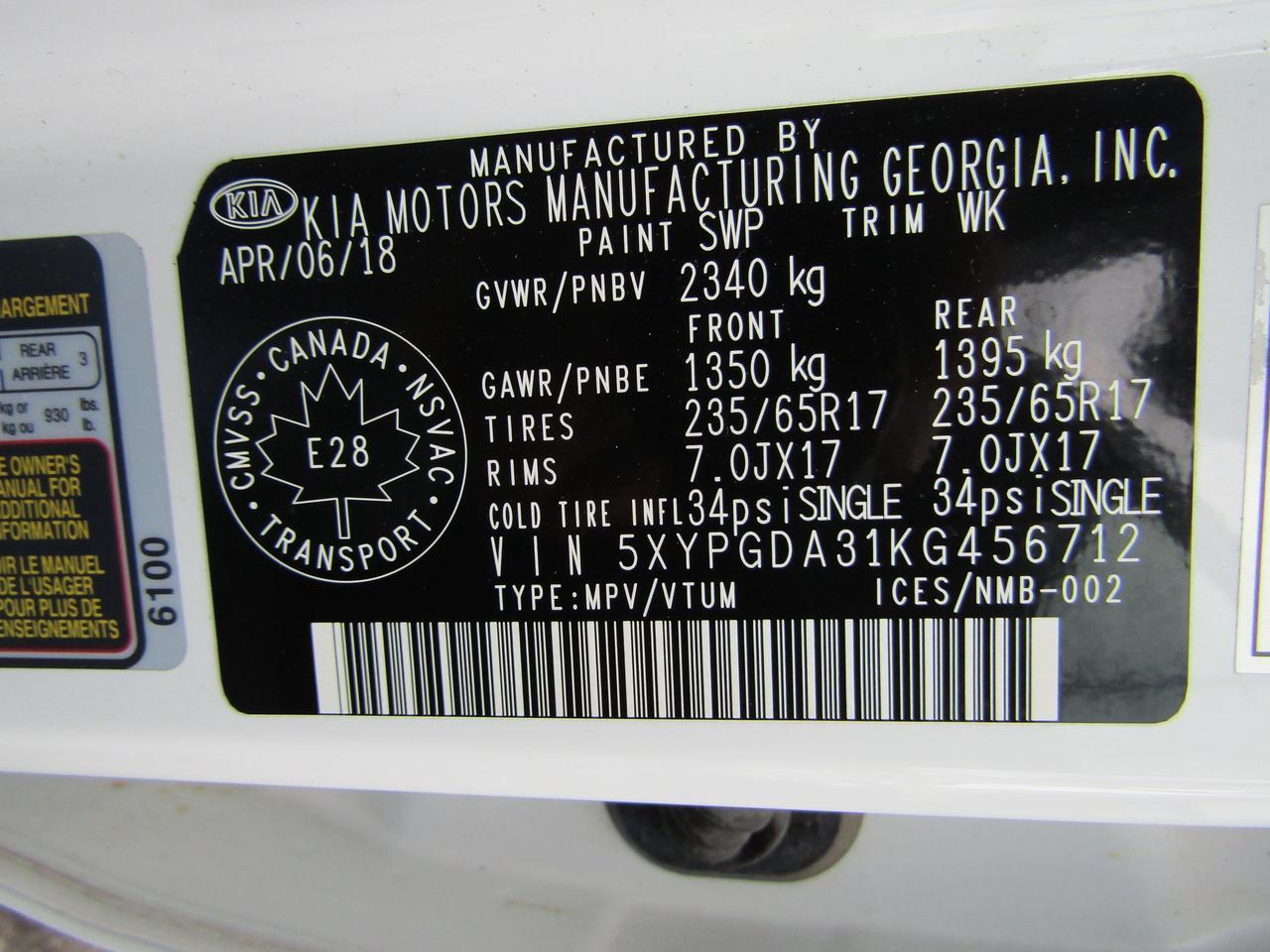 2019 Kia Sorento LX, AWD, Camera, Push To Start, Bluetooth, Alloy, *Certified* Photo