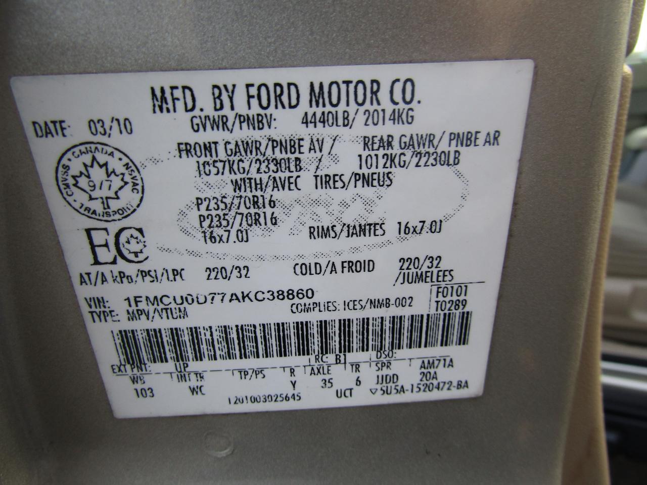 2010 Ford Escape LT, Cruise Ctrl, Automatic Trans, Alloy, *Certified* Photo