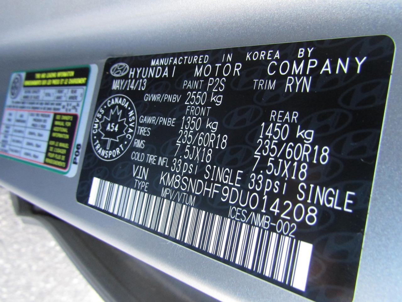 2013 Hyundai Santa Fe XL, 7Pass, AWD, Pano, Camera, Leather, Alloy, *AS-IS* Photo