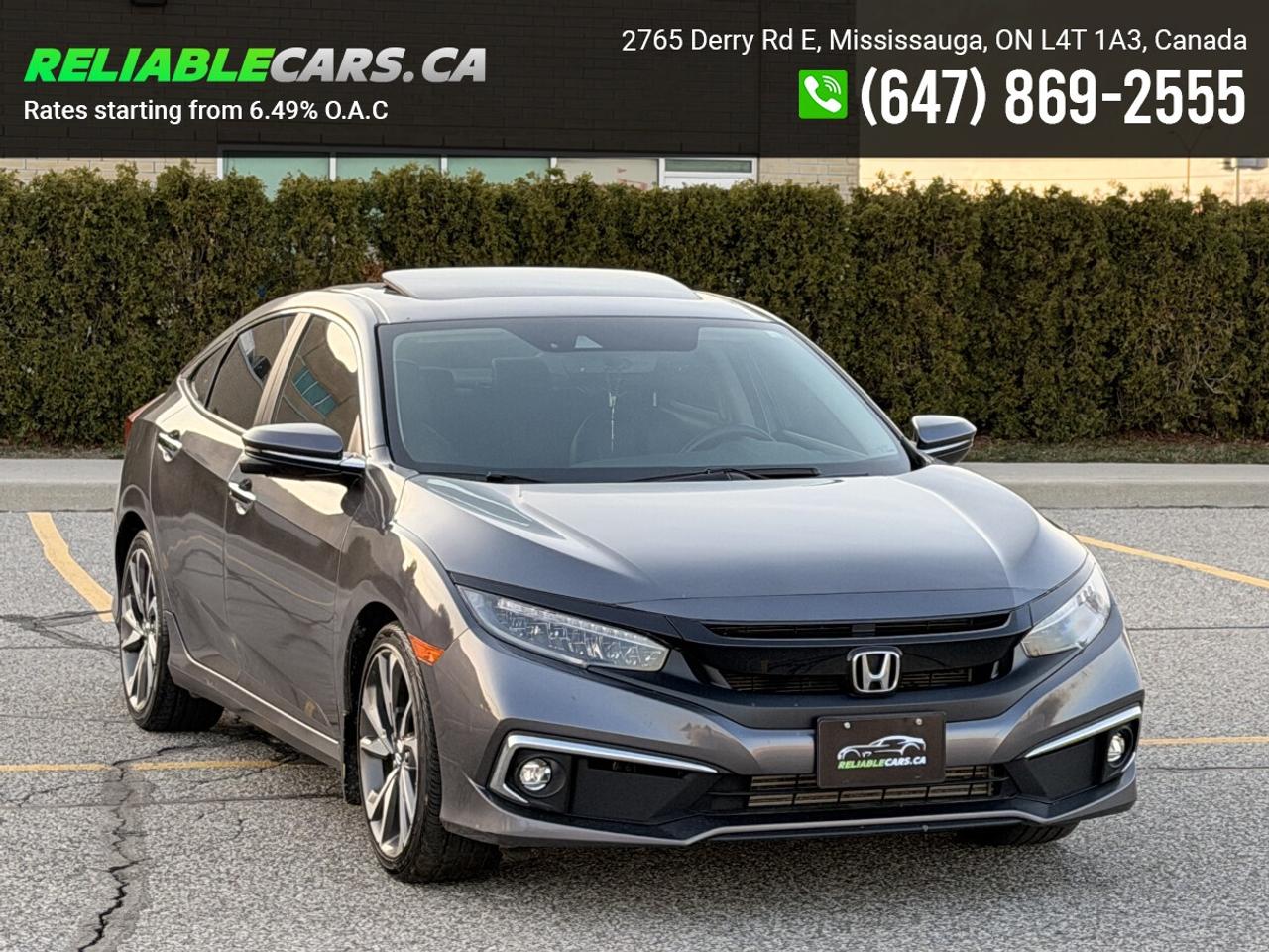 2019 Honda Civic TOURING | No-Accident | Sunroof | Leather Photo4