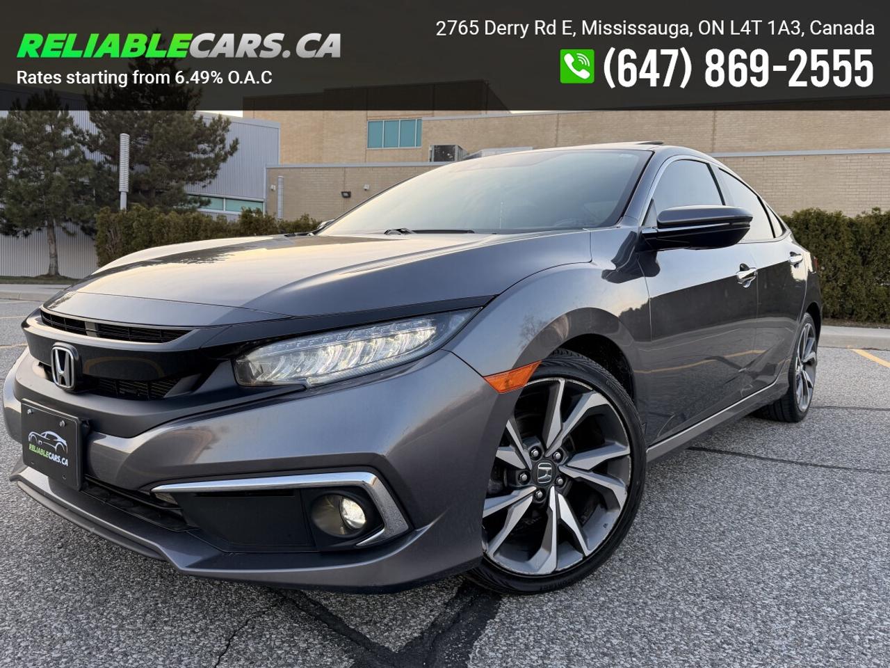 2019 Honda Civic TOURING | No-Accident | Sunroof | Leather Photo