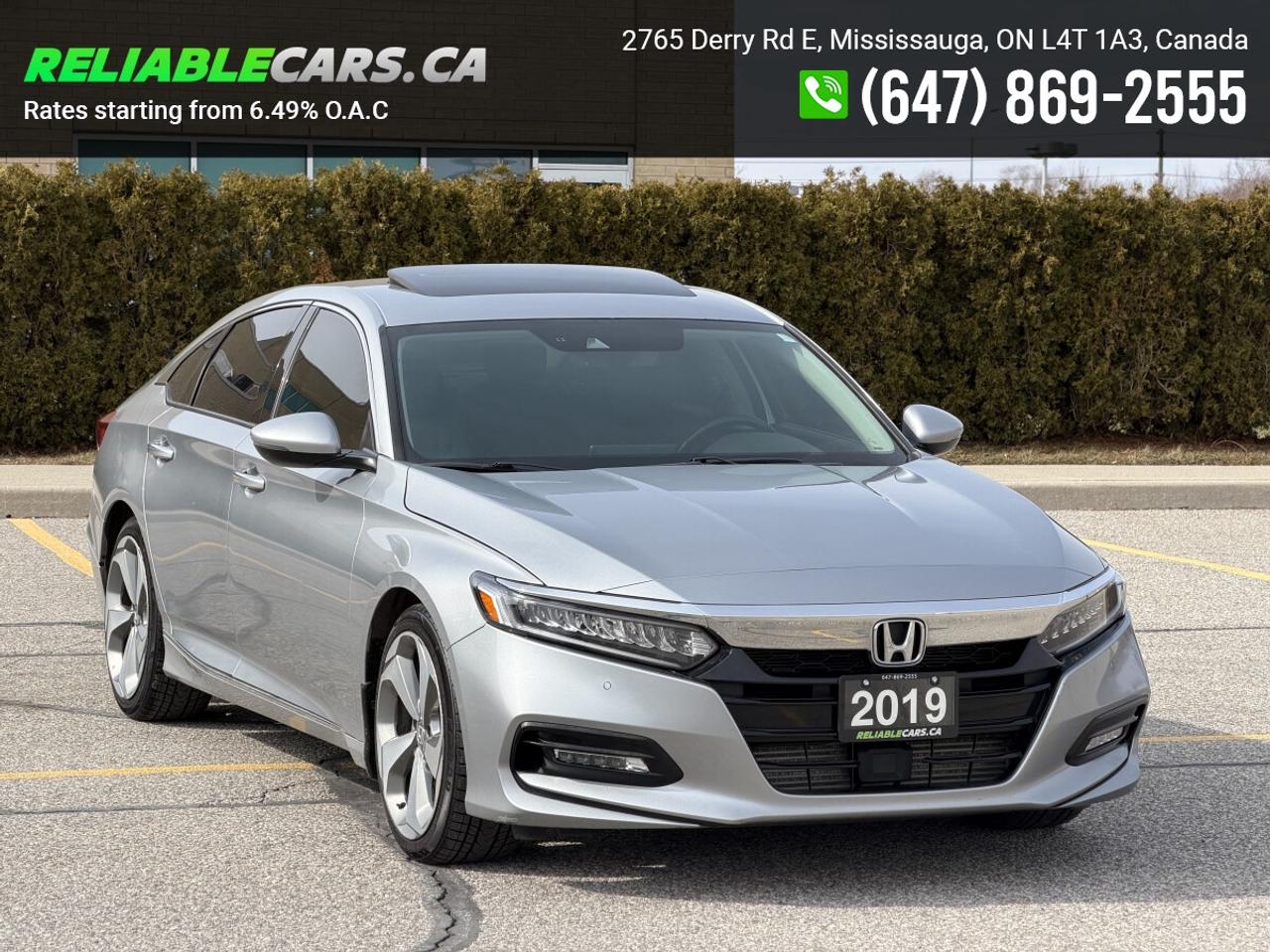 2019 Honda Accord TOURING 2.0 | No-Accident | Leather | Hud | Sunroo Photo