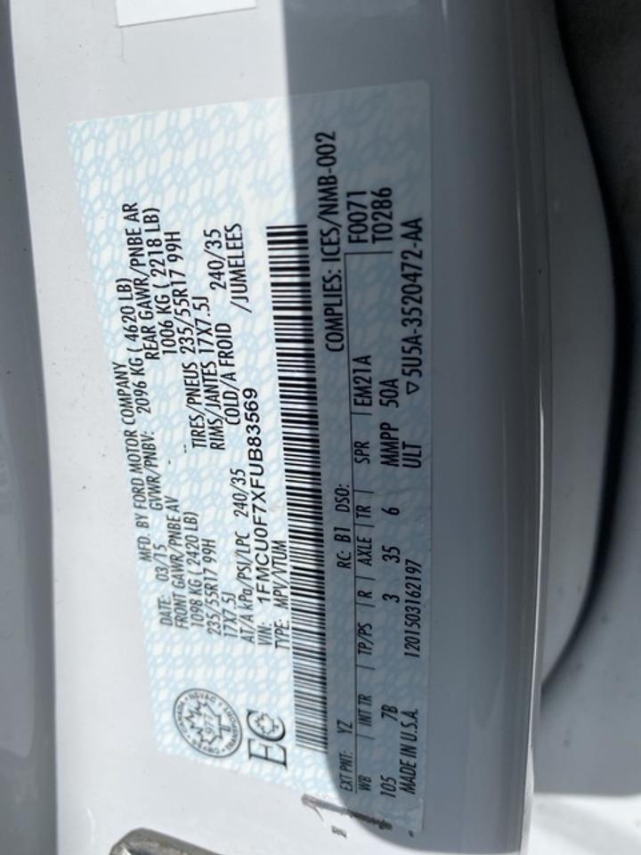 2015 Ford Escape S FWD 4dr Photo