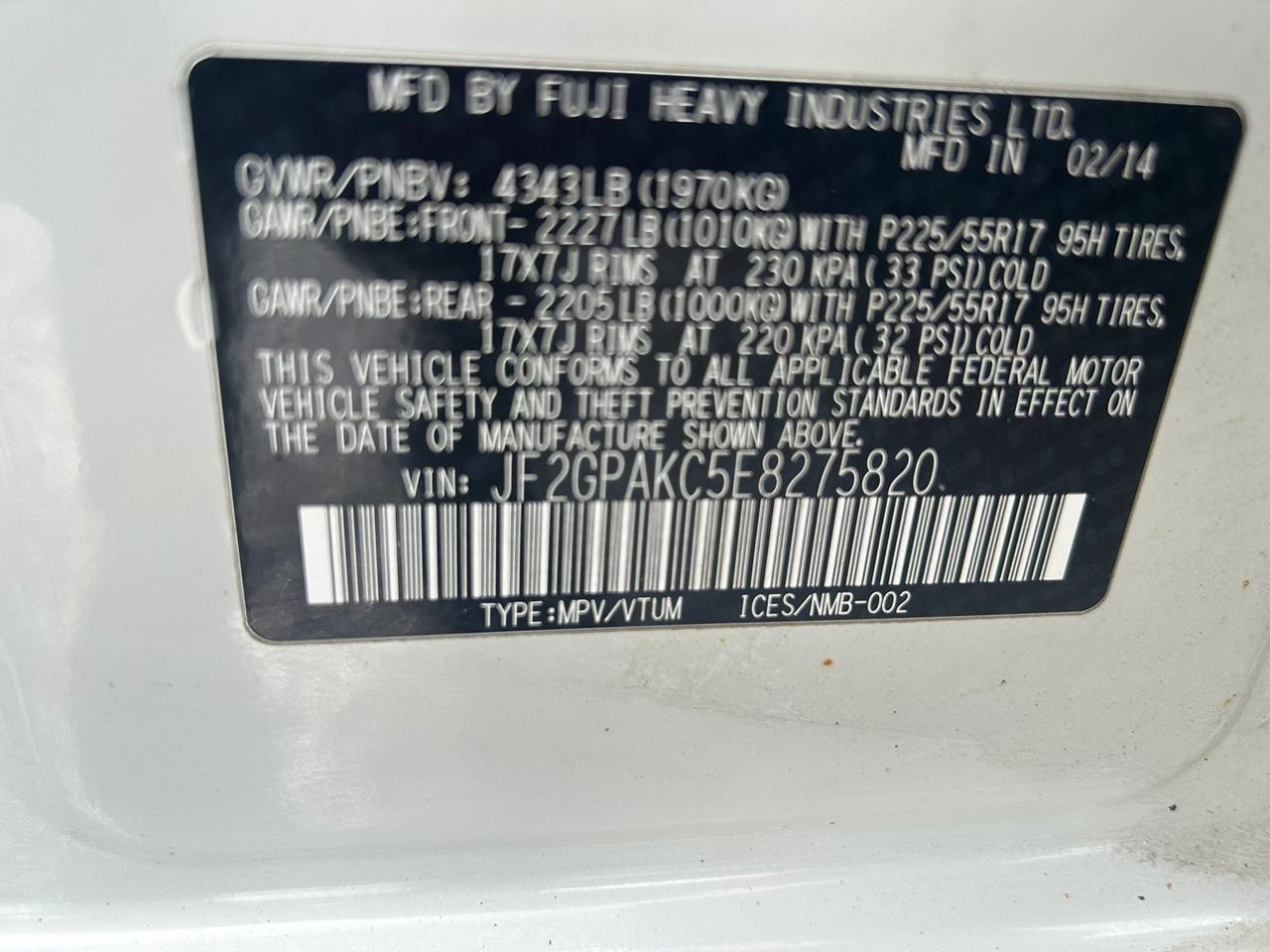 2014 Subaru XV Crosstrek 2.0 Limited Photo2