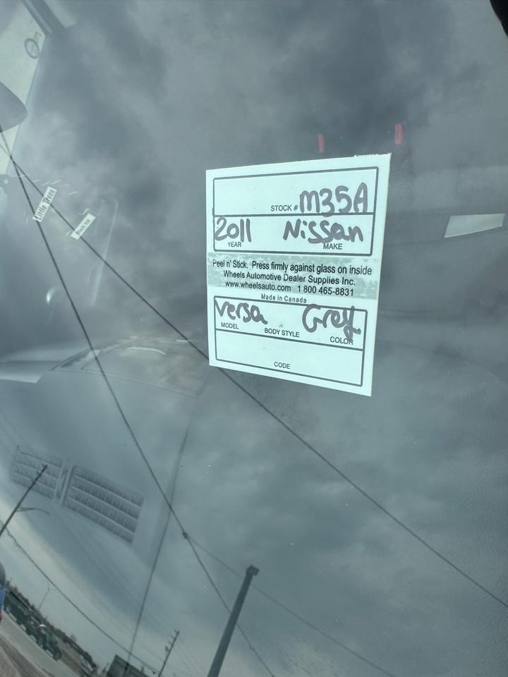 2011 Nissan Versa 1.8 S, AUTOMATIC, NOT CVT, 163KMS, CERTIFIED Photo