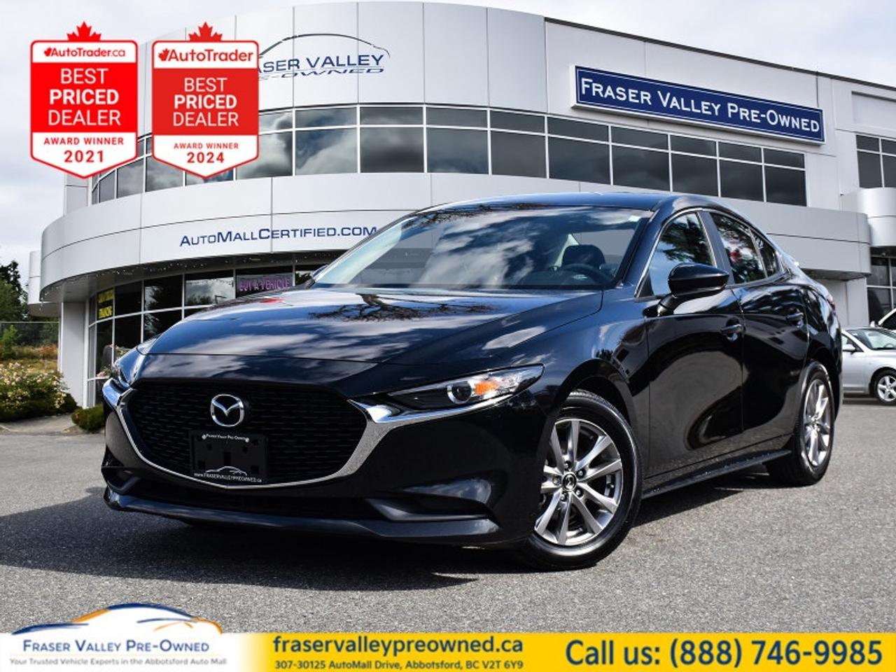 2019 MAZDA 3 GX - 23 SERVICE RECORDS - APPLE CARPLAY - LOCAL BC - 94,187 KM
2.0L, 6-speed automatic, 23 service records, Apple CarPlay, Android Auto, proximity key, LED lighting, rear camera
 
Fraser Valley Pre-Owned is proud to present this 2019 Mazda 3 GX in Jet Black Mica over black - a local BC car with 94,187 km and a service history that tells you everything you need to know about how this car was looked after. Twenty-three documented service records - maintained almost exclusively at Destination Mazda Vancouver from the day it was picked up new, right through to March 2026. Oil changes, brake services, brake fluid flushes, air filter, cabin filter, four-wheel alignment, tire rotations, brake rotor replacement, serpentine belt just replaced - every item documented, nothing skipped. The 2019 Mazda 3 is one of the best-driving compact cars of its generation, and the GX trim brings the essentials that actually matter: 8.8 Mazda Connect infotainment with Apple CarPlay and Android Auto, proximity keyless entry, rear view camera, LED lighting, and steering wheel controls. Clean, sharp, and properly cared for - this is the compact sedan that makes sense.
 
Highlights
 
GX sedan
2.0L 4-cylinder engine - 155 horsepower
6-speed automatic transmission
8.8 Mazda Connect infotainment
Apple CarPlay
Android Auto
Proximity keyless entry
Push button start
Colour rear view camera
LED headlights and daytime running lights
Steering wheel audio controls
60/40 split rear bench seat
Bluetooth connectivity
Air conditioning
Power windows and door locks
Aluminum wheels
 
Restoration Notes
 
Local BC vehicle with Normal title branding throughout. Twenty-three service records on file - maintained almost exclusively at Destination Mazda Vancouver from new through to March 2026. Serpentine belt replaced at most recent service. Rear brake pads and rotors replaced August 2025. Paint protection and undercoating applied. Serviced and inspected to Fraser Valley Automall standards before hitting the lot.
 
Trades welcome.
Finance and warranty options available for all types of credit situations.
 
Dealership:
Fraser Valley Pre-Owned knows that the best used car is one someone else maintained perfectly - and this Mazda 3 is exactly that. Were the only dedicated pre-owned store inside the Fraser Valley Automall, multiple-time AutoTrader Lowest Priced Dealer, and proud 2025 Canadian Consumer Choice Award recipients for Pre-Owned Auto Dealership of the Year. Twenty-three service records, Mazda dealer maintained start to finish - come see it.
 
307-30125 Auto Mall Drive, Abbotsford, BC V2T 6Y9
Fraser Valley Automall
www.fraservalleypreowned.ca
 
All finance/lender options available - cash purchases welcome
 

 
To apply right now for financing use this link: https://www.fraservalleypreowned.ca/abbotsford-car-loan-application-british-columbia
 

| Our Quality Guarantee: We maintain the highest standard of quality that is required for a Pre-Owned Dealership to operate in an Auto Mall. We provide an independent 360-degree inspection report through licensed 3rd Party mechanic shops. Thus, our customers can rest assured each vehicle will be a reliable, and responsible purchase.  |  Purchase Disclaimer: Your selected vehicle may have a differing finance and cash prices. When viewing our vehicles on third party  marketplaces, please click over to our website to verify the correct price for the vehicle. The Sale Price on third party websites will always reflect the Finance Price of our vehicles. If you are making a Cash Purchase, please refer to our website for the Cash Price of the vehicle.  | All prices are subject to and do not include, a $995 Finance Fee, a $995 Document Fee, and a $499 GPS Lot Pack. VSA Security Fee of $10 is applicable as we are a Certified VSA Dealer (#40190).  These fees as well as taxes, are included in all listed listed payment quotes. Please speak with Dealer for full details and exact numbers.  o~o