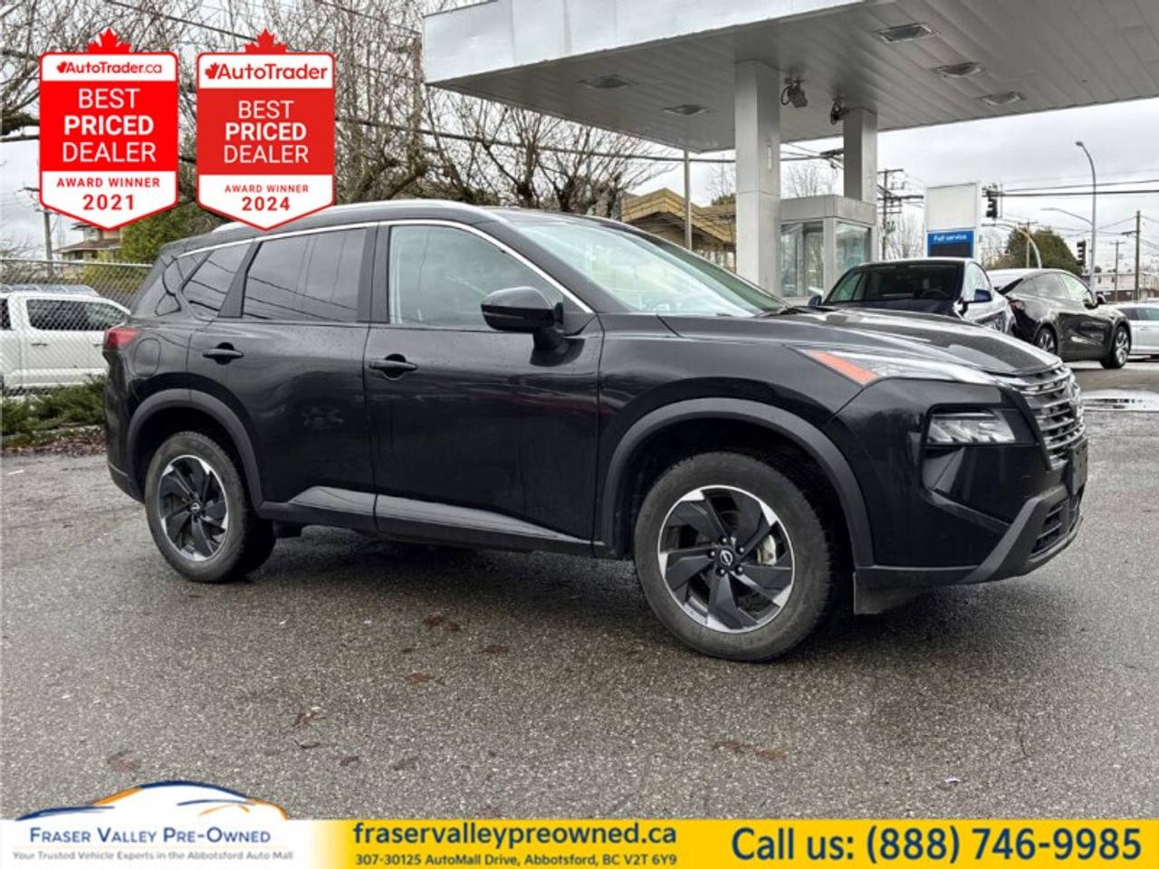 Moonroof,  Power Liftgate,  Adaptive Cruise Control,  Alloy Wheels,  Heated Seats!
 
 Generous cargo space and amazing flexibility mean this 2024 Rogue has space for all of lifes adventures. This 2024 Nissan Rogue is fresh on our lot in Abbotsford. 
 
Nissan was out for more than designing a good crossover in this 2024 Rogue. They were designing an experience. Whether your adventure takes you on a winding mountain path or finding the secrets within the city limits, this Rogue is up for it all. Spirited and refined with space for all your cargo and the biggest personalities, this Rogue is an easy choice for your next family vehicle. This SUV has 36,408 km. Its nice in colour. It has a CVT transmission and is powered by a 201HP 1.5L 3 Cylinder Engine. 
 
 Our Rogues trim level is SV Moonroof. Rogue SV steps things up with a power moonroof, a power liftgate for rear cargo access, adaptive cruise control and ProPilot Assist. Also standard include heated front heats, a heated leather steering wheel, mobile hotspot internet access, proximity key with remote engine start, dual-zone climate control, and an 8-inch infotainment screen with NissanConnect, Apple CarPlay, and Android Auto. Safety features also include lane departure warning, blind spot detection, front and rear collision mitigation, and rear parking sensors. This vehicle has been upgraded with the following features: Moonroof, Power Liftgate, Adaptive Cruise Control, Alloy Wheels, Heated Seats, Heated Steering Wheel, Mobile Hotspot.
 
To apply right now for financing use this link: https://www.fraservalleypreowned.ca/abbotsford-car-loan-application-british-columbia
 
 

| Our Quality Guarantee: We maintain the highest standard of quality that is required for a Pre-Owned Dealership to operate in an Auto Mall. We provide an independent 360-degree inspection report through licensed 3rd Party mechanic shops. Thus, our customers can rest assured each vehicle will be a reliable, and responsible purchase.  |  Purchase Disclaimer: Your selected vehicle may have a differing finance and cash prices. When viewing our vehicles on third party  marketplaces, please click over to our website to verify the correct price for the vehicle. The Sale Price on third party websites will always reflect the Finance Price of our vehicles. If you are making a Cash Purchase, please refer to our website for the Cash Price of the vehicle.  | All prices are subject to and do not include, a $995 Finance Fee, a $995 Document Fee, and a $150 GPS Lot Security fee.   These fees as well as taxes, are included in all listed listed payment quotes. Please speak with Dealer for full details and exact numbers.  o~o