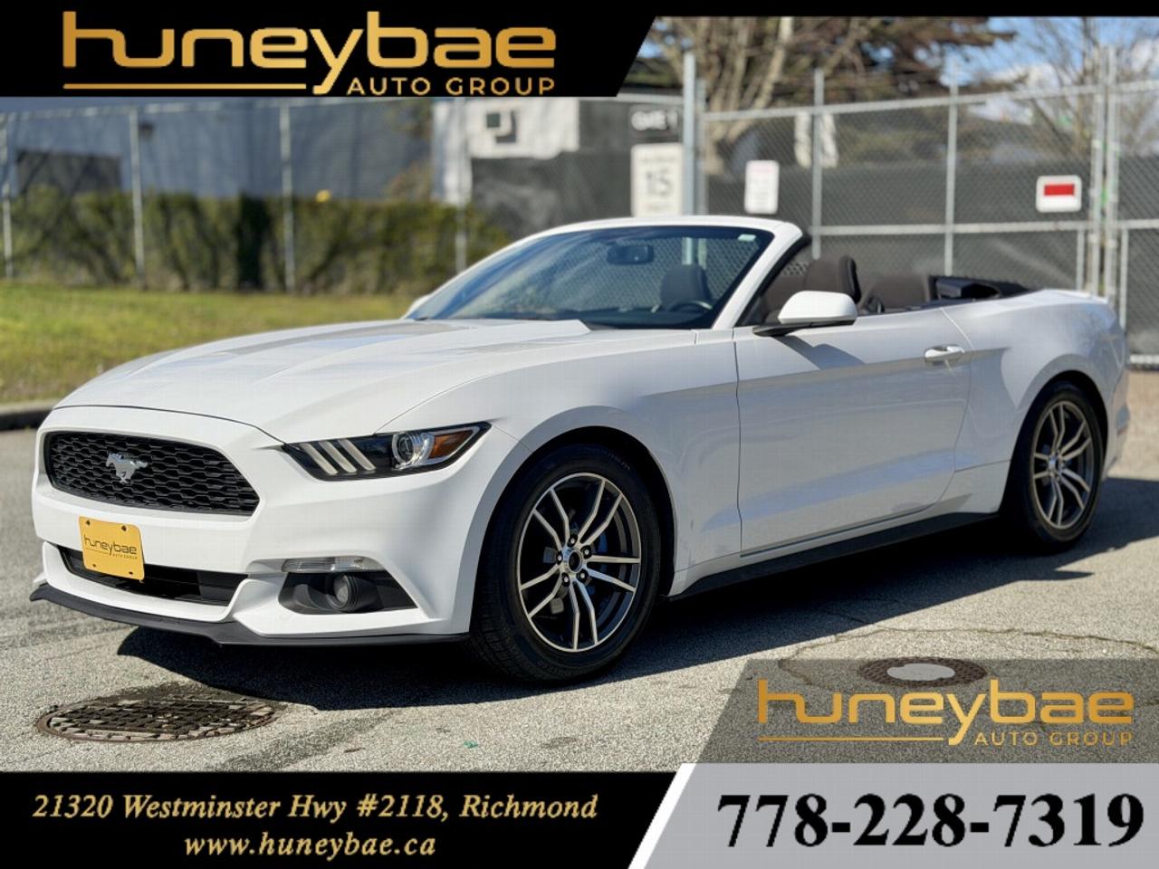 <p><strong>2016 Ford Mustang V6 Convertible | Convertible | V6 | Iconic MUSCLE Car</strong></p>
<p>Fresh Trade | Rare Find<br />Clean Title<br />Low Kilometres</p>
<p>Bold, powerful, and fun to drive &mdash; this iconic convertible delivers classic Mustang performance with open-top freedom and head-turning style.</p>
<p><strong>Key Features & Highlights:</strong><br />3.7L V6 Engine<br />Automatic Transmission<br />Rear-Wheel Drive<br />Power Convertible Soft Top<br />Cloth Interior<br />Backup Camera<br />Bluetooth Connectivity<br />Air Conditioning<br />Power Windows & Locks<br />Cruise Control<br />Steering Wheel Mounted Controls<br />Keyless Entry<br />Alloy Wheels</p>
<p>Sporty, stylish, and exhilarating &mdash; perfect for summer drives and everyday enjoyment.</p>
<p>Viewings by appointment only<br />Call or email to book your private viewing.</p>
<p>Stock #HB567<br />Dealer License # 50529</p>
<p>Don&rsquo;t like your current car?<br />New to Canada?<br />No credit / Bad credit?<br />High interest rate?</p>
<p>Call or Text: 778-228-7319<br />WE WILL GET YOU APPROVED (conditions apply)</p>
<p>Disclaimer: All used vehicles are subject to a $995 documentation fee plus applicable taxes. Pricing may vary depending on vehicle and lender.</p>