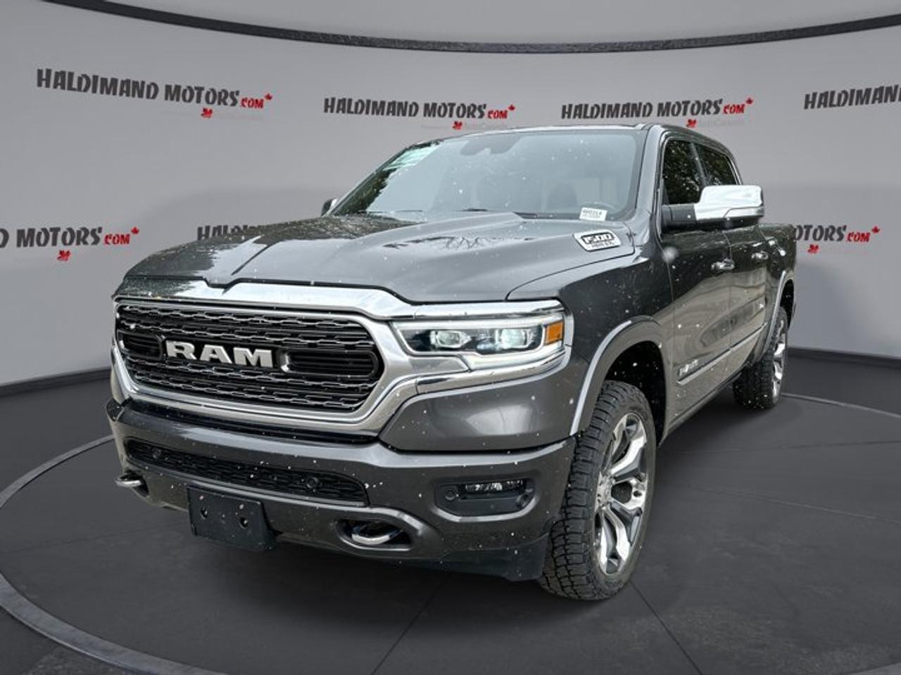 // ACCIDENT FREE!! //<br /><br />This 2022 RAM 1500 Limited Crew Cab 57 Box 4x4 is a full-size truck that blends premium comfort with real pickup strength. Finished in Grey with a Black interior, it offers a refined look, four full doors, and the confidence of a proven 5.7-litre gas engine with automatic transmission.<br /><br />With 90,113 km, this used 2022 RAM 1500 Limited Crew Cab 57 Box 4x4 delivers the versatility many drivers want in Cayuga. It is well equipped for daily driving, weekend towing, and long highway trips, while its accident-free history adds extra appeal for shoppers who value peace of mind.<br /><br />FEATURES OF THE 1500 Limited Crew Cab 57 Box 4x4 | No accidents | Ventilated Seats<br /><br />   Ventilated front seats boost warm-weather comfort<br />   Air suspension supports comfort and capability<br />   Power retractable running boards add ease<br />   Heated rear seats enhance passenger comfort<br /><br />TRUCK FEATURES<br /><br />   Tows up to 5,025 kg confidently<br />   Four-wheel drive adds all-season traction<br />   Trailer hitch ready for hauling duties<br />   Rear tow hook supports truck utility<br /><br />ADVANCED SAFETY FEATURES<br /><br />   Backup camera helps with tight parking<br />   Blind spot monitor adds lane-change confidence<br />   Stability control supports secure road manners<br />   Multiple airbags help protect occupants<br /><br />The 2022 RAM 1500 Limited Crew Cab 57 Box 4x4 is built to handle busy workdays and family travel with equal ease. Anti-Lock Braking System, child safety locks, tire pressure monitoring, automatic headlights, and turn signal mirrors all help support safer driving in changing road conditions.<br /><br />PERFORMANCE AND EFFICIENCY<br /><br />   5.7-litre gas engine delivers strong power<br />   8-speed automatic supports smooth shifting<br />   Air suspension helps balance ride quality<br />   Power steering aids easy low-speed control<br /><br />This 2022 RAM 1500 Limited Crew Cab 57 Box 4x4 offers the strong, smooth character truck buyers expect from a premium RAM pickup. Its 4WD system helps on snow, gravel, and wet roads, while the automatic transmission keeps power delivery easy and relaxed in city or highway driving.<br /><br />COMFORT AND CONVENIENCE<br /><br />   Ventilated front seats improve summer drives<br />   Heated front and rear seats included<br />   Dual-zone climate control keeps comfort balanced<br />   Remote starter adds cold-weather convenience<br /><br />Inside, the 2022 RAM 1500 Limited Crew Cab 57 Box 4x4 focuses on comfort for both driver and passengers. Memory seats, power front seats, lumbar support for both front occupants, adjustable pedals, heated steering wheel, tinted windows, and push button start all help make each trip feel more enjoyable.<br /><br />TECHNONOLGY AND CONNECTIVITY<br /><br />   Apple CarPlay keeps apps within reach<br />   Android Auto supports easy smartphone access<br />   Navigation system helps guide every trip<br />   Bluetooth integration enables hands-free communication<br /><br />The 2022 RAM 1500 Limited Crew Cab 57 Box 4x4 also brings modern tech that fits daily life. Satellite radio, HD Radio, steering wheel audio controls, WiFi hotspot capability, and an auto-dimming rearview mirror help create a connected cabin that feels upscale and practical at the same time.<br /><br />CARGO SPACE<br /><br />   Crew Cab adds generous cabin storage<br />   Rear access helps load smaller items<br />   57 box suits everyday hauling needs<br />   Power running boards improve bed access<br /><br />This 2022 RAM 1500 Limited Crew Cab 57 Box 4x4 offers useful space for gear, groceries, travel bags, and jobsite essentials. The bed size is well suited to everyday truck tasks, while the roomy cabin gives passengers plenty of space to stretch out on longer drives.<br /><br />AWARDS & RECOGNITIONS<br /><br />   Best Buy Award, The Car Guide, 2022<br />   Highest Ranked Large Light Duty Pickup, J.D. Power, 2022<br /><br />WHAT OTHER OWNERS LIKE<br /><br />   Smooth ride for a full-size truck<br />   Strong towing ability for daily utility<br />   Quiet cabin during highway travel<br />   Comfortable seats for long-distance driving<br /><br />At Haldimand Motors Ltd. in Cayuga, this accident-free truck stands out with premium features, proven capability, and the upscale feel many shoppers want in a modern pickup. For drivers who need towing strength, 4WD confidence, and a well-equipped cabin, this RAM is an excellent choice.<br /><br />This 2022 RAM 1500 Limited Crew Cab 57 Box 4x4 | No accidents | Ventilated Seatss VIN is: 1C6SRFHT6NN365090.<br /><br />WHY CHOOSE US? <br /><br />Honest & Transparent Buying Experience: Weve been a trusted name in business since 1984.<br /><br />STRAIGHTFORWARD PRICING:<br />Our Advertised Price Includes:<br />>>Safety Certification (No separate fee!)<br />>>30-Day 100% Mechanical Warranty<br />>>FREE Carfax History Report.<br />>>No upcharge for paying cash.<br />(Prices Exclude HST and Licensing Fees only.)<br /><br />>>Browse 300+ vehicles all in ONE LOCATION<br /><br />EASY FINANCING: Great rates & open loans<br /><br />WE BUY CARS: Get Top Dollar for your trade-in, or sell us your vehicle for CASH! Even if you dont buy from us!<br /><br />STOP BY TODAY<br />Treat yourself - stop by Haldimand Motors Ltd. located at 42 Talbot St E, Cayuga, ON N0A 1E0 to make this car yours today!<br /><br />https://www.haldimandmotors.com/used/stock-460314.html