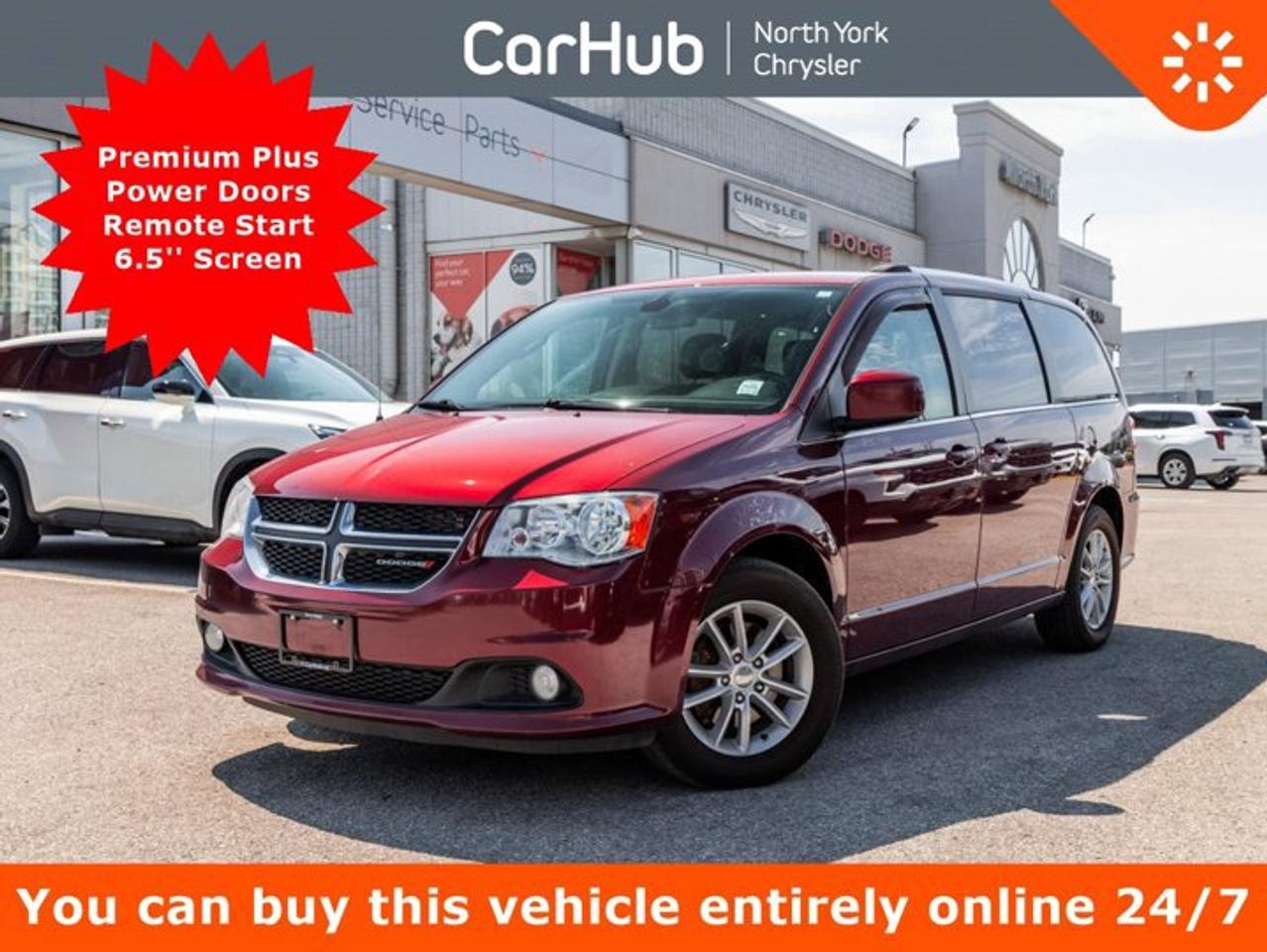 <p> KBB.com Brand Image Awards. This Dodge Grand Caravan delivers a Regular Unleaded V-6 3.6 L/220 engine powering this Automatic transmission. UCONNECT HANDS-FREE GROUP  -inc: SiriusXM Satellite Radio, 1-Year SiriusXM Subscription, For SiriusXM Info Call 888-539-7474, Remote USB Port, Bluetooth Streaming Audio, Leather-Wrapped Steering Wheel, Hands-Free Comm w/Bluetooth, Leather-Wrapped Shift Knob, TRANSMISSION: 6-SPEED AUTOMATIC  (STD), SIRIUSXM SATELLITE RADIO  -inc: 1-Year SiriusXM Subscription, For SiriusXM Info Call 888-539-7474. <p> This Dodge Grand Caravan Features the Following Options <br /> REAR PARK ASSIST PACKAGE  -inc: ParkSense Rear Park Assist, Electronic Vehicle Information Centre, Leather-Wrapped Steering Wheel, Leather-Wrapped Shift Knob, QUICK ORDER PACKAGE 29P SXT PREMIUM PLUS  -inc: Engine: 3.6L Pentastar VVT V6, Transmission: 6-Speed Automatic, 2nd-Row Power Windows, Integrated Roof Rail Crossbars, Premium Interior Accents, Body-Colour Sill Applique, Fog Lamps, Rear Air Conditioning w/Heater, Body-Colour Door Handles, 2nd Row StowN Go Bucket Seats, Black Finish Instrument Panel Bezel, Power 2-Way Driver Lumbar Adjust, Highline Door Trim Panel, Bright Stow N Place Roof Rack System, Super Console, 3rd-Row Power Quarter-Vented Windows, 3rd-Row Stow N Go Seats, Deep-Tint Sunscreen Glass, Leather-Wrapped Shift Knob, Power Windows w/Driver 1-Touch Down, Bright Belt Mouldings, A/C w/Tri-Zone Manual Temperature Control, Body-Colour Exterior Mirrors, Leather-Wrapped Steering Wheel , SINGLE-DVD ENTERTAINMENT SYSTEM  -inc: Video Remote Control, Wireless Headphones, Auto-Dimming Rearview Mirror, Radio: 430, 40GB Hard-Drive w/28GB Available, 2nd-Row Overhead 9 VGA Video Screen, HDMI Port, 2nd Row Overhead DVD Console, Remote USB Charging Port, 115-Volt Auxiliary Power Outlet, 6.5 Touchscreen, 6 Speakers, SECURITY GROUP  -inc: Remote Start System, Security Alarm, SECURITY ALARM, RADIO: 430N  -inc: Garmin Navigation, Auto-Dimming Rearview Mirror, POWER CONVENIENCE GROUP  -inc: Right Power Sliding Door, Power Liftgate, Left Power Sliding Door, OCTANE RED PEARL, ENGINE: 3.6L PENTASTAR VVT V6  (STD), BLACK/LIGHT GREYSTONE, TORINO LEATHERETTE W/SUEDE INSERTS. </p> <p>Drive Happy with CarHub<br>*** All-inclusive, upfront prices -- no haggling, negotiations, pressure, or games*** Purchase or lease a vehicle and receive a $1000 CarHub Rewards card for service.  *** Purchase this vehicle fully online on CarHub websites</p> <p>Transparency Statement<br>USED VEHICLES:Online prices and payments are for finance purchases  please note there is a $850 safety certification fee. if not Certified, then as per OMVIC Regulations the vehicle is deemed to be not drivable and Not Certified. Cash purchases for used vehicles have a $2,350 surcharge which includes the safety certification (the finance price + $2,350).NEW VEHICLES:New financed vehicles are subject to an $ 850 Processing Fee. New cars priced at over $100,000 including add-ons or accessories are subject to the additional federal luxury tax.While every effort is taken to avoid errors, technical or human error can occur, so please confirm vehicle features, options, materials, and other specs with your CarHub representative. This can easily be done by calling us or by visiting us at the dealership. CarHub used vehicles come standard with 1 key. If we receive more than one key from the previous owner, we include them with the vehicle. Additional keys may be purchased at the time of sale. Ask your Product Advisor for more details. Payments are only estimates derived from a standard term/rate on approved credit. Terms, rates and payments may vary. Prices, rates and payments are subject to change without notice. Please see our website for more details.</p>