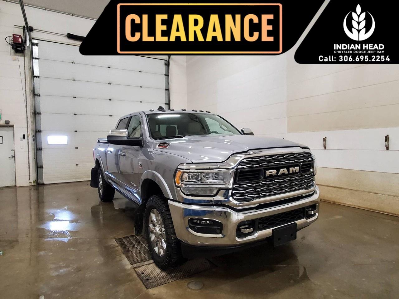 <p>The 2022 Ram 3500 Limited Crew Cab 4x4 delivers top-tier luxury with serious heavy-duty capability, making it the perfect truck for those who need both power and premium comfort.</p><p>Powered by the legendary 6.7L Cummins® I-6 turbocharged diesel engine paired with a 6-speed automatic transmission, this Ram 3500 is built to handle demanding workloads with ease. Whether youre towing, hauling, or heading out on long drives, this truck offers the torque and reliability you expect from a heavy-duty Ram.</p><p>Finished in Billet Silver Metallic with a striking Light Frost and Indigo Blue interior, this Limited trim stands at the top of the lineup. Inside, youll find premium leather-faced front vented bucket seats, along with heated and ventilated front seats and heated rear seats for year-round comfort. A heated steering wheel and dual-zone automatic climate control add even more convenience.</p><p>Technology is a major highlight, featuring the Uconnect® 5 NAV system with a 12-inch touchscreen display, Apple CarPlay and Android Auto, SiriusXM® with 360L, and a premium 9-speaker Alpine® audio system with subwoofer. A 4G LTE Wi-Fi hotspot and multiple USB charging ports keep everyone connected on the go.</p><p>This truck is loaded with capability and utility features including a Class V hitch receiver, trailer sway control, and integrated trailer brake control. The rear auto-levelling air suspension system helps maintain stability when towing or hauling, while the available auxiliary switches and cargo management features add extra functionality.</p><p>Safety and driver assistance features include Blind-Spot Monitoring with Rear Cross-Path Detection, Park-Sense® Front and Rear Park Assist, ParkView® Rear Back-Up Camera, rain-sensing windshield wipers, and advanced multistage airbags.</p><p>With its combination of luxury, advanced technology, and proven diesel performance, this Ram 3500 Limited is ready for both the job site and the open road.</p><p>Please confirm all vehicle details and features with our sales team and start the buying process today at Indian Head Chrysler Dodge Jeep Ram Ltd.</p>