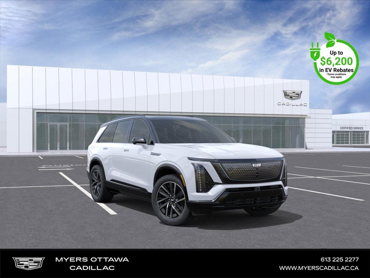 <br> <br>The 2026 Cadillac VISTIQ integrates intelligent driver-assist systems and electric innovation to elevate every drive. <br> <br>The 2026 Cadillac VISTIQ combines three rows of seating, all-electric capability and upscale refinement into a luxury SUV built to impress. Inside, the cabin features premium materials, intuitive technology and thoughtful comfort designed to accommodate both driver and passengers. With its bold design, intelligent engineering and Cadillacs commitment to luxury, the VISTIQ sets a new benchmark for the electric SUV experience.<br> <br>This Vibrant White Tricoat SUV has an Automatic transmission. <br> <br> Our VISTIQs trim level is Sport. Standard features include dual electric motors, up to 240V/48A charging, a dual panel sunroof with a power sunshade, an illuminated grille, ventilated and heated seats with massage function, soft-close front and rear doors, a premium 23-speaker AKG audio system with Dolby Atmos, and an expansive 33-inch drivers display and infotainment screen on the dash. Additional features also include pedestrian and cyclist alert, driver attention assist, traffic sign recognition, HD surround vision, a heated steering wheel, Super Cruise hands free driving, and even more! This vehicle has been upgraded with the following features: Electric Vehicle, Driver Assist Package, Super Cruise, Panoramic Roof, Sport Suspension, AKG Audio, Cooled Seats.<br><br> <br/> Total  rebate of $6200 is reflected in the price.  Eligible Costco Members can receive $1,200 Costco Member-Only Bonus. Includes $5,000 EV to EV Rebate. Must currently own an EV to qualify. See Dealer for more details. 0% financing for 60 months. 0.99% financing for 84 months. <br> Buy this vehicle now for the lowest bi-weekly payment of <b>$539.81</b> with $0 down for 84 months @ 0.99% APR O.A.C. ( Plus applicable taxes -  **Rebates may not be applicable on all purchase types [cash, lease, or finance]. Eligibility and conditions may vary. Please see dealer for full details and confirmation of eligibility.   ).  Incentives expire 2026-04-30.  See dealer for details. <br> <br> o~o