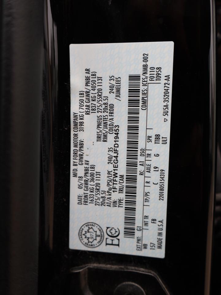 2018 Ford F-150 3.5L XLT-SPORT PKG 4WD CERTIFIED *FORD MAINTAIN* CAMERA NAV BLUETOOTH HEATED SEATS CRUISE ALLOYS Photo