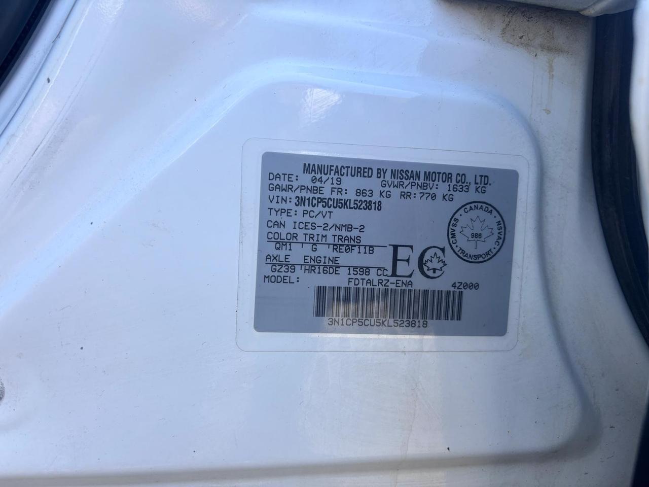 2019 Nissan Kicks SV Photo